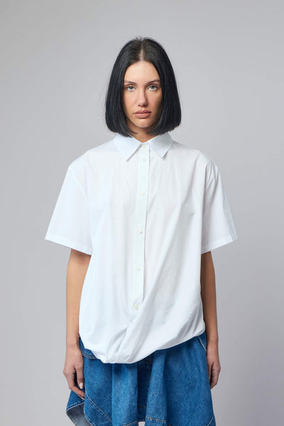 Short Sleeve Draped Shirt