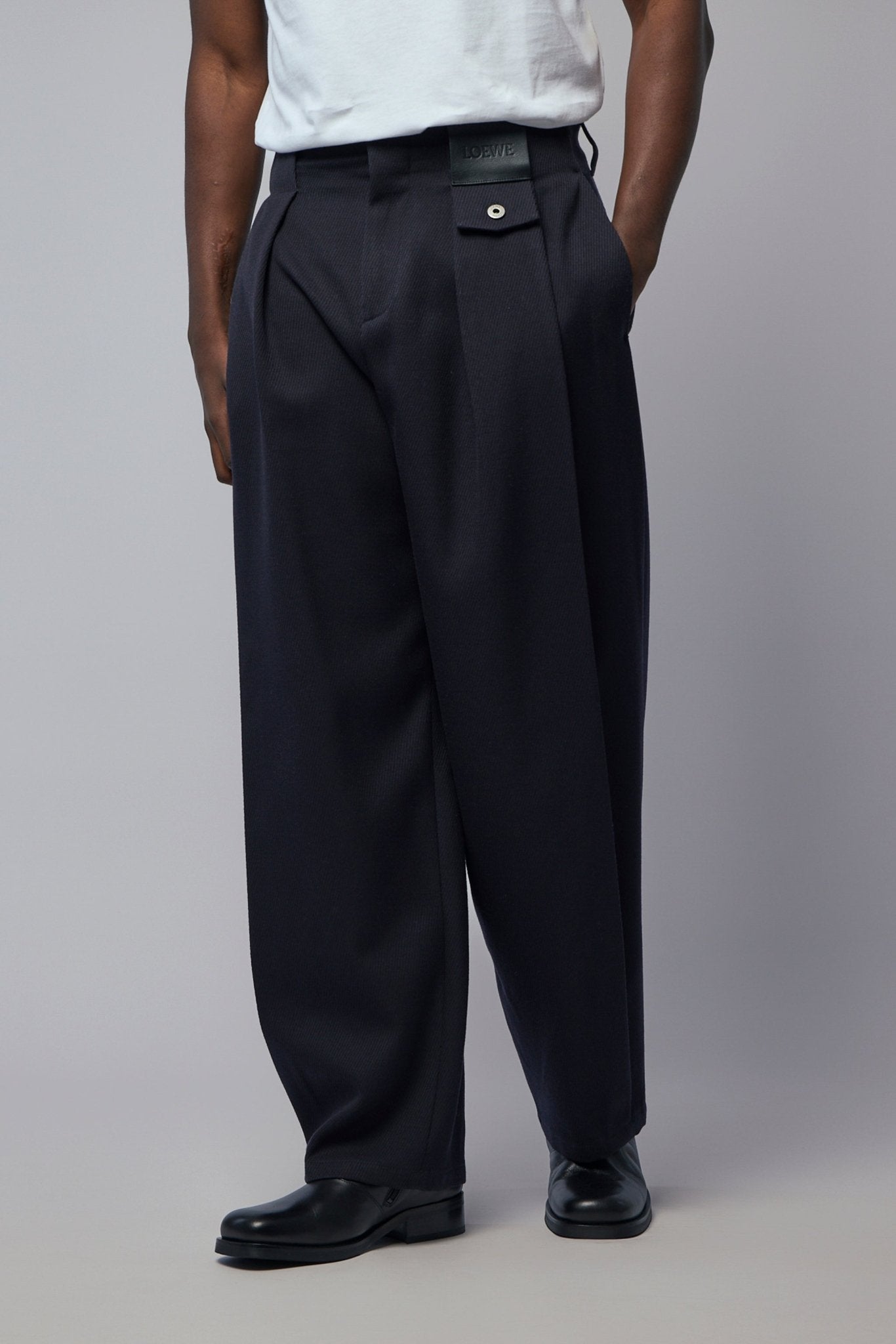 Loewe Wide-Leg Pants - Relaxed Fit Wool Trousers – LABELS