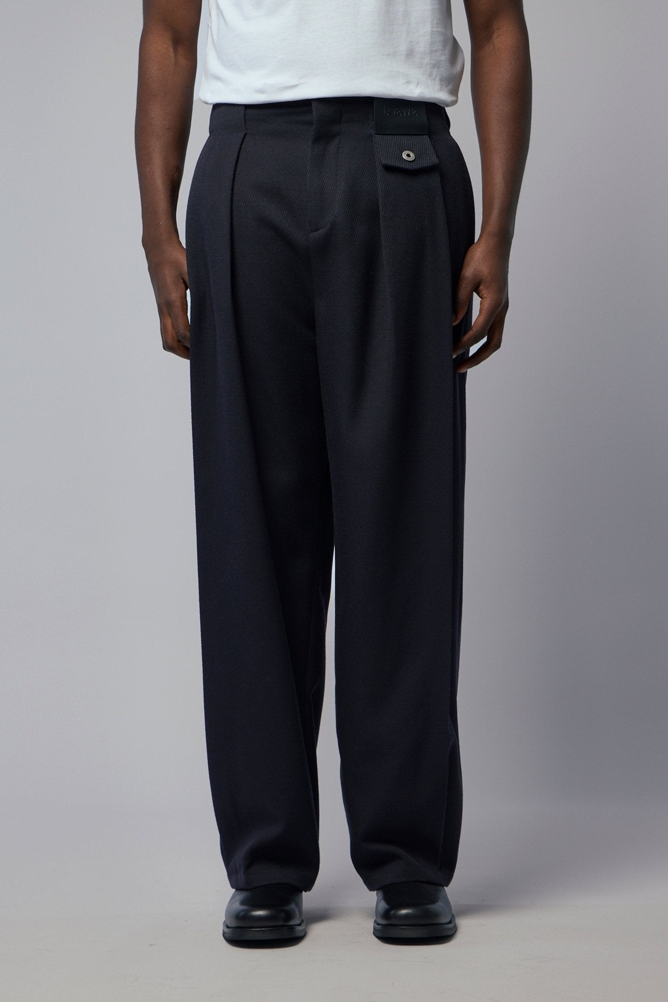 Loewe Wide-Leg Pants - Relaxed Fit Wool Trousers – LABELS