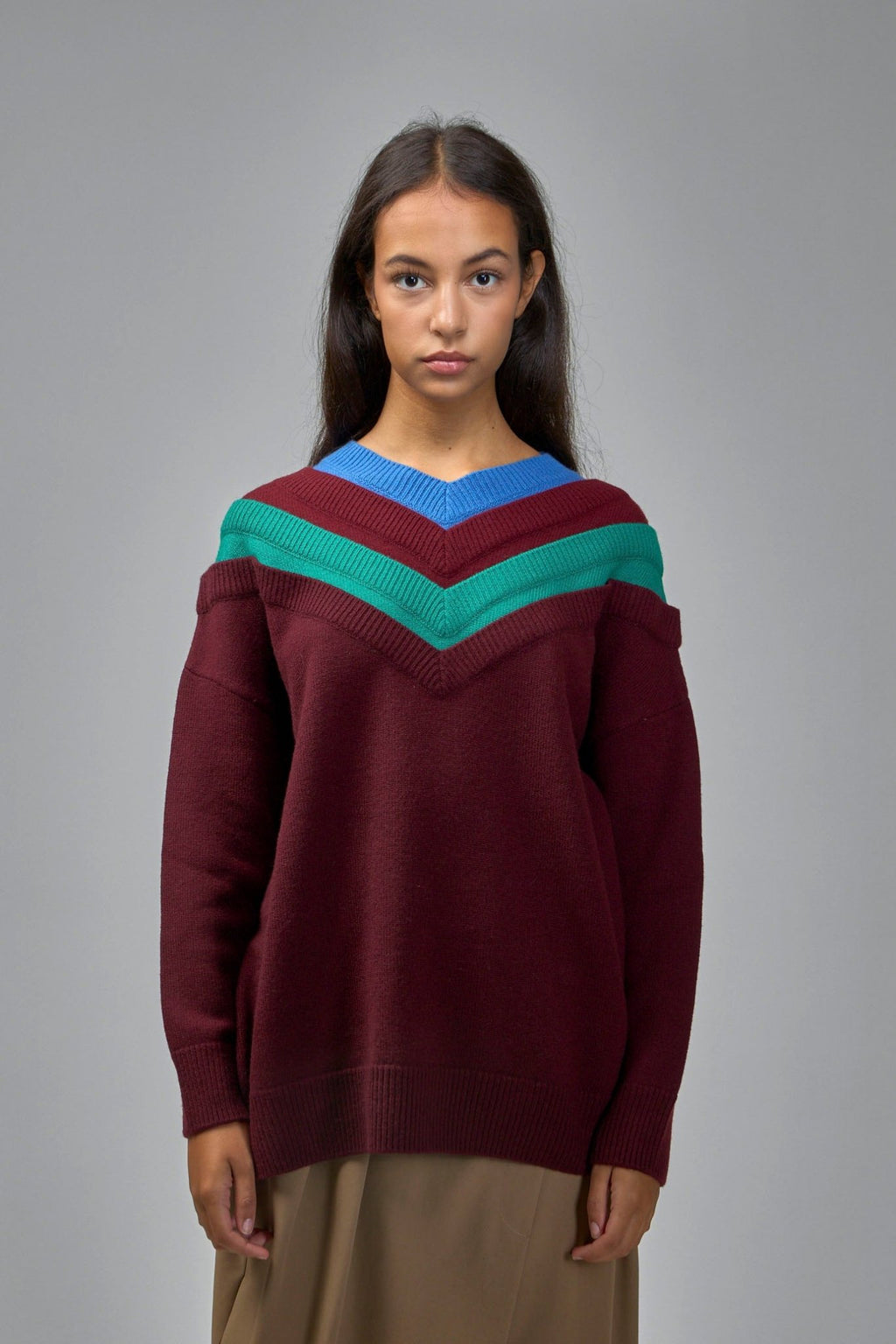 Loewe - Wool Sweater With Trompe L’Oeil Design - LABELS
