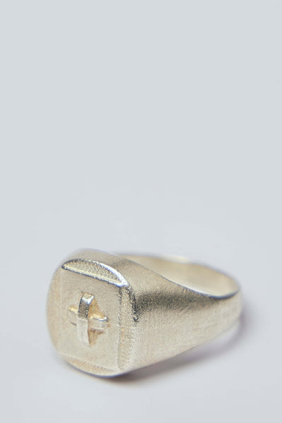 M.A+ Maurizio Amadei Cross Seal Ring - Silver – LABELS