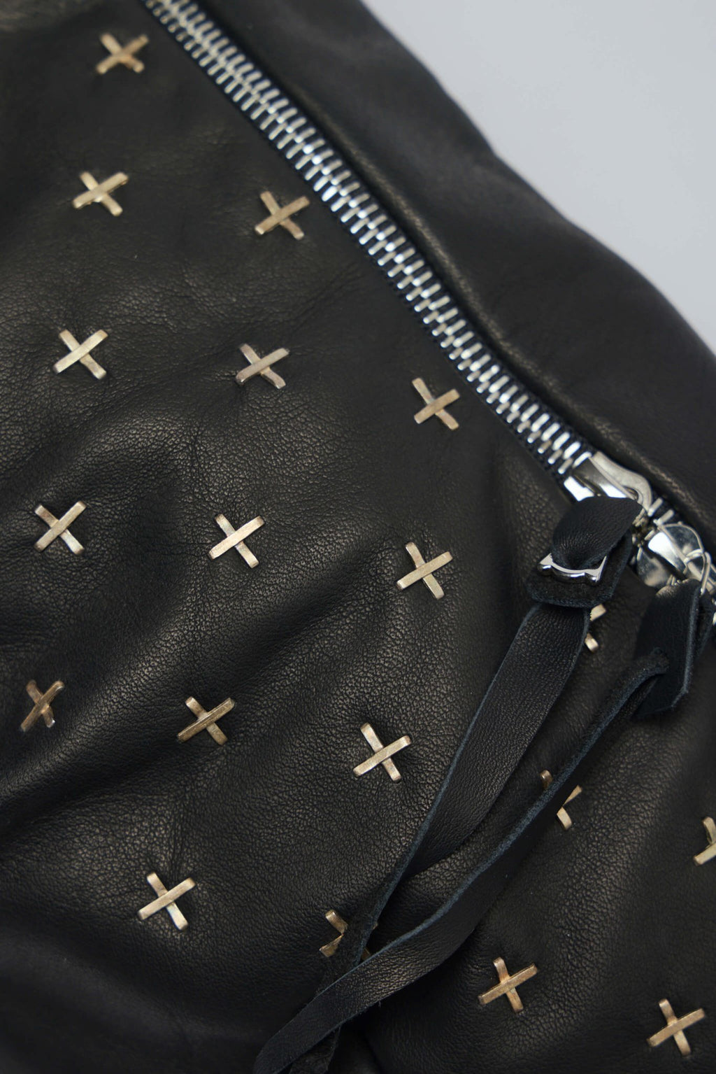 M.A+ Maurizio Amadei - Small Zig Zag Belt Bag W/silver Crosses - LABELS