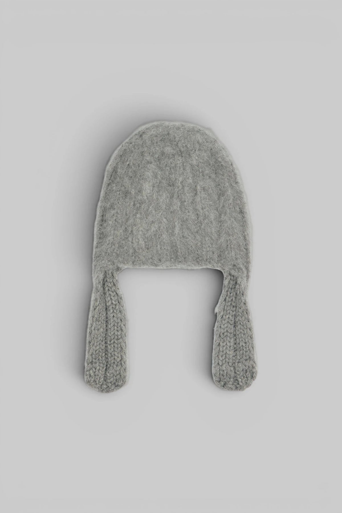 Maison Margiela Balaclava in grey wool-alpaca knit