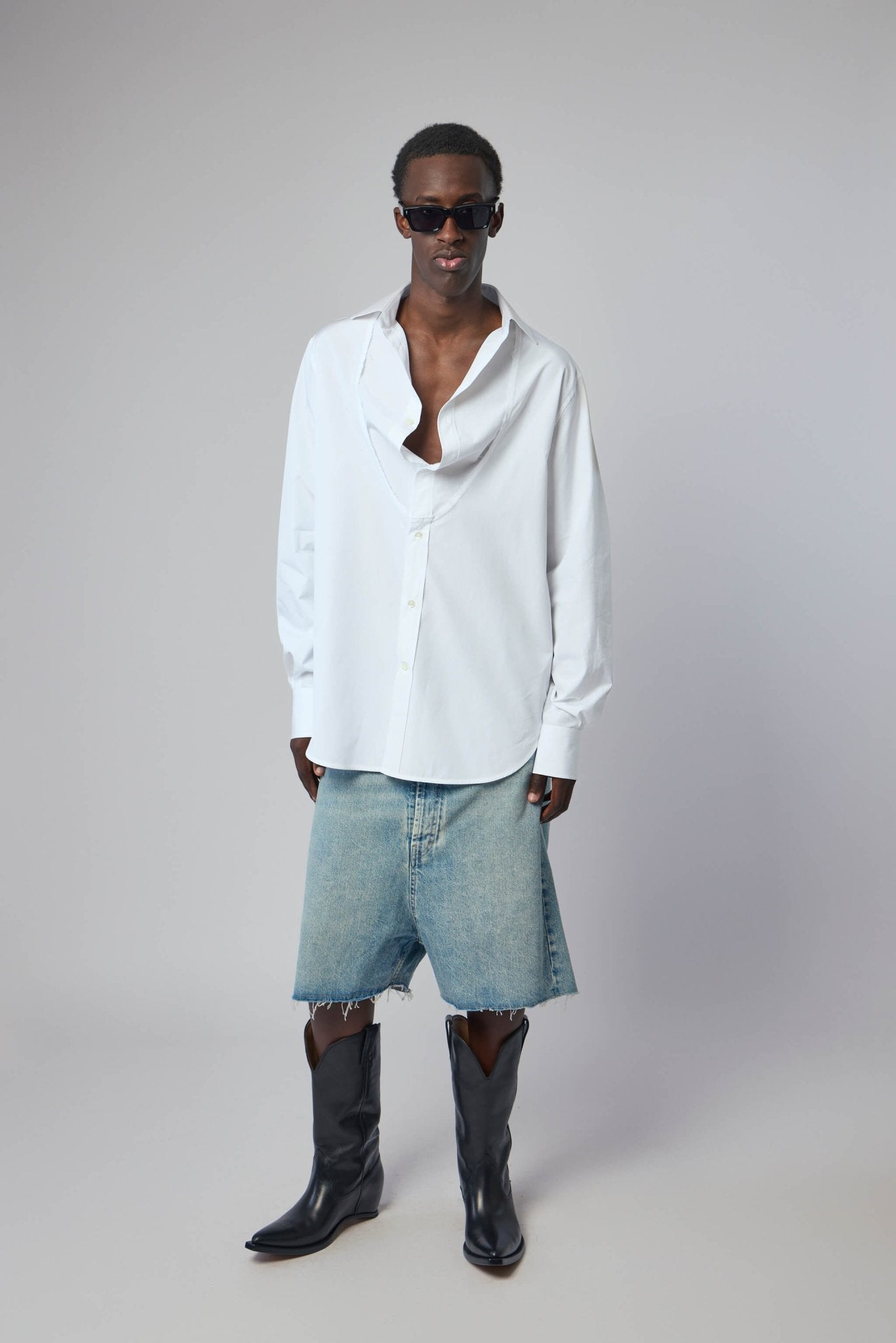 Maison Margiela - Folded Collar Cotton Shirt - LABELS