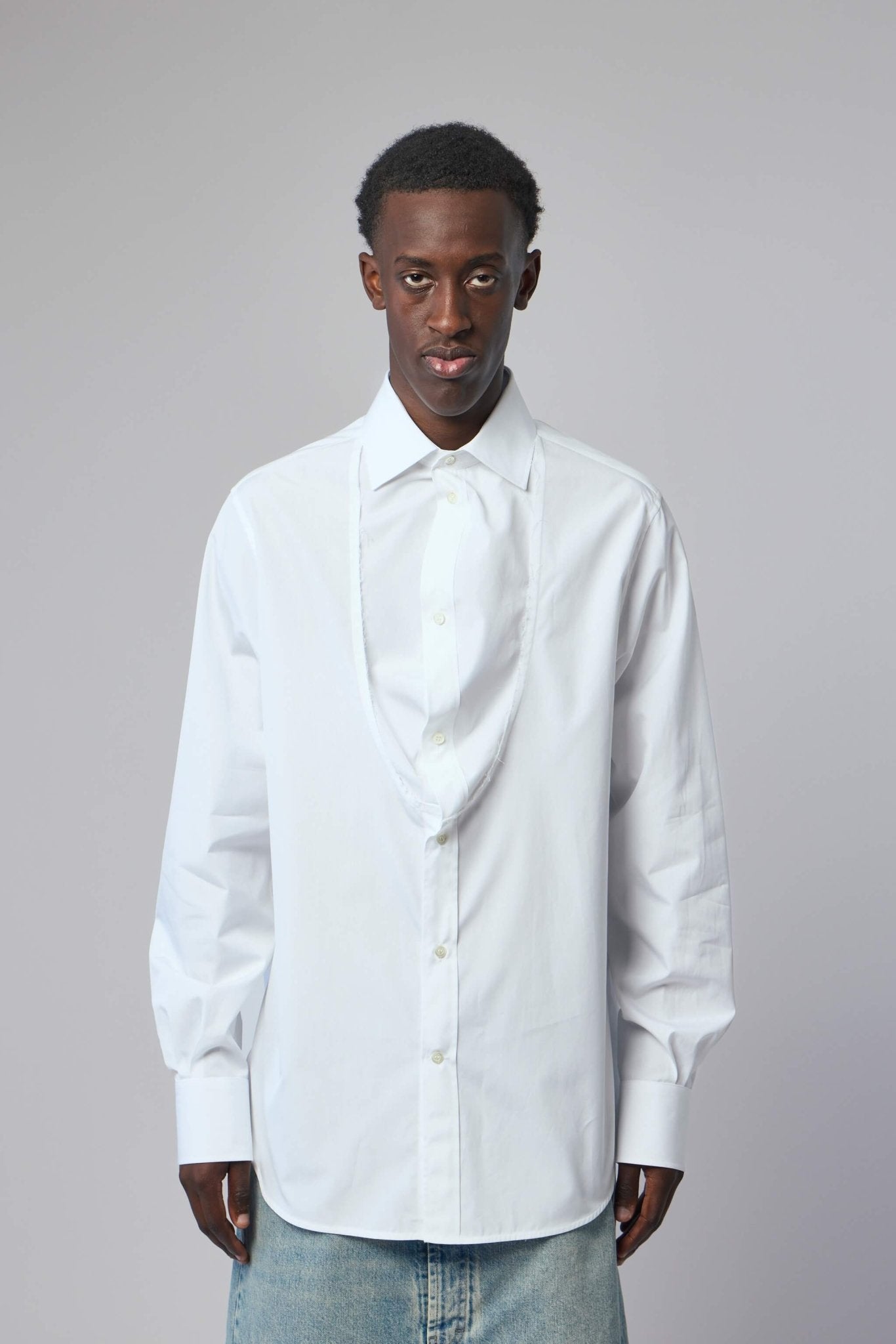 Maison Margiela - Folded Collar Cotton Shirt - LABELS