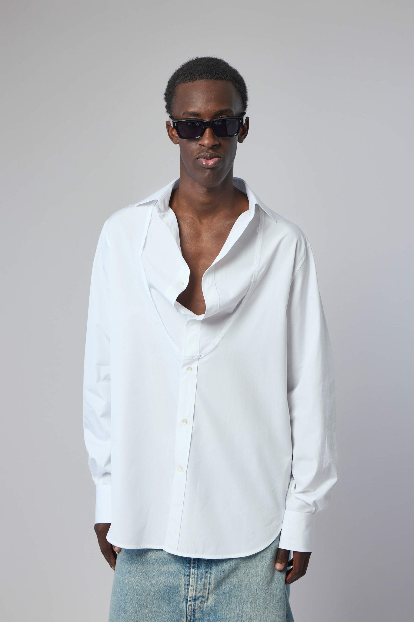 Maison Margiela - Folded Collar Cotton Shirt - LABELS