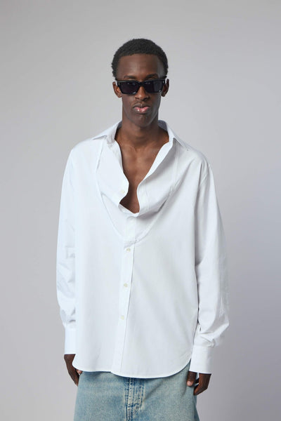 Folded Collar Cotton Shirt