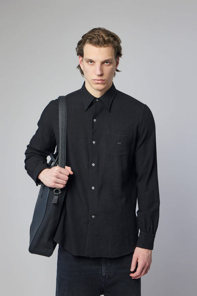 Virgin Wool Long-sleeved Shirt