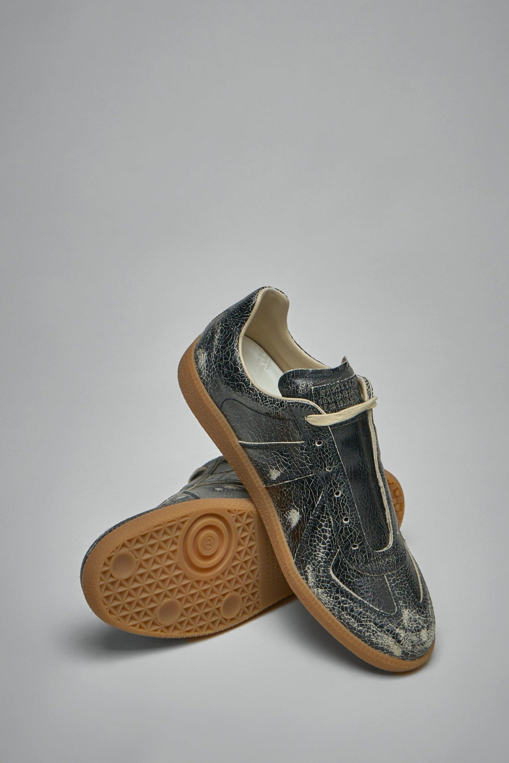 Maison Margiela - Replica Distressed Cracked - Leather Sneakers - LABELS