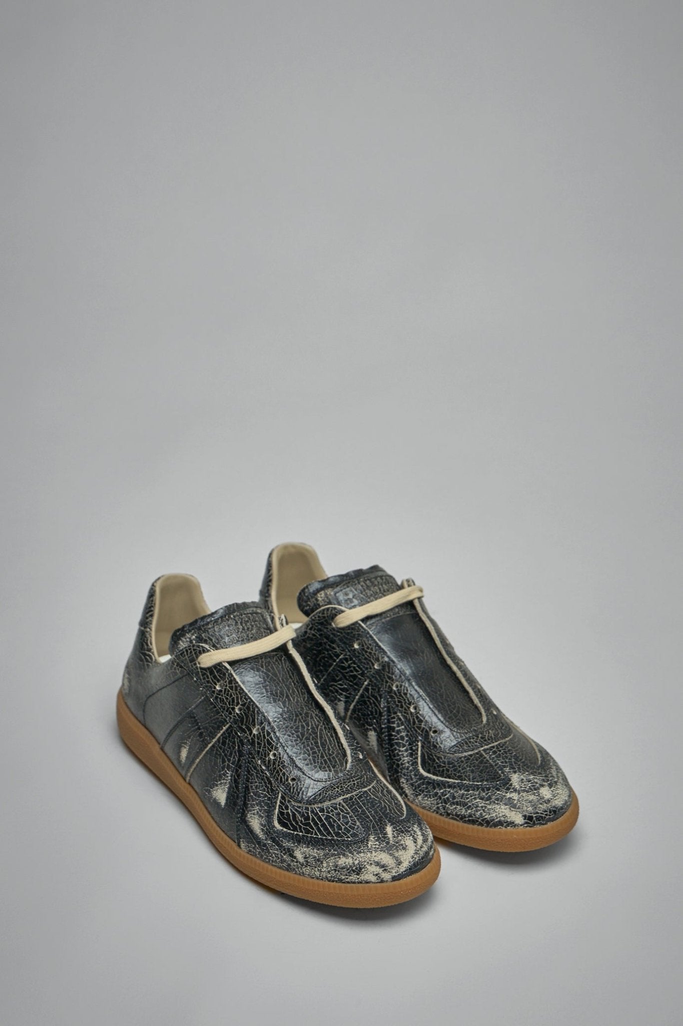 Maison Margiela - Replica Distressed Cracked - Leather Sneakers - LABELS