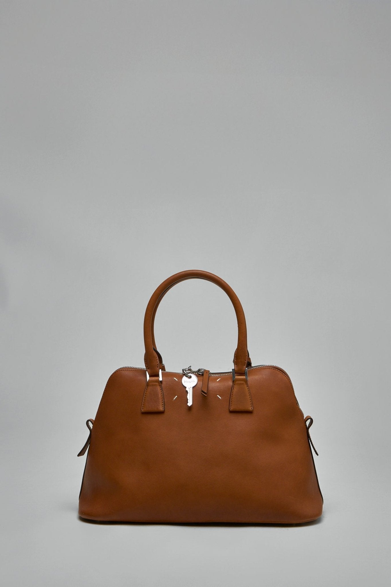 Maison Margiela Structured Leather Shoulder Bag With Detachable