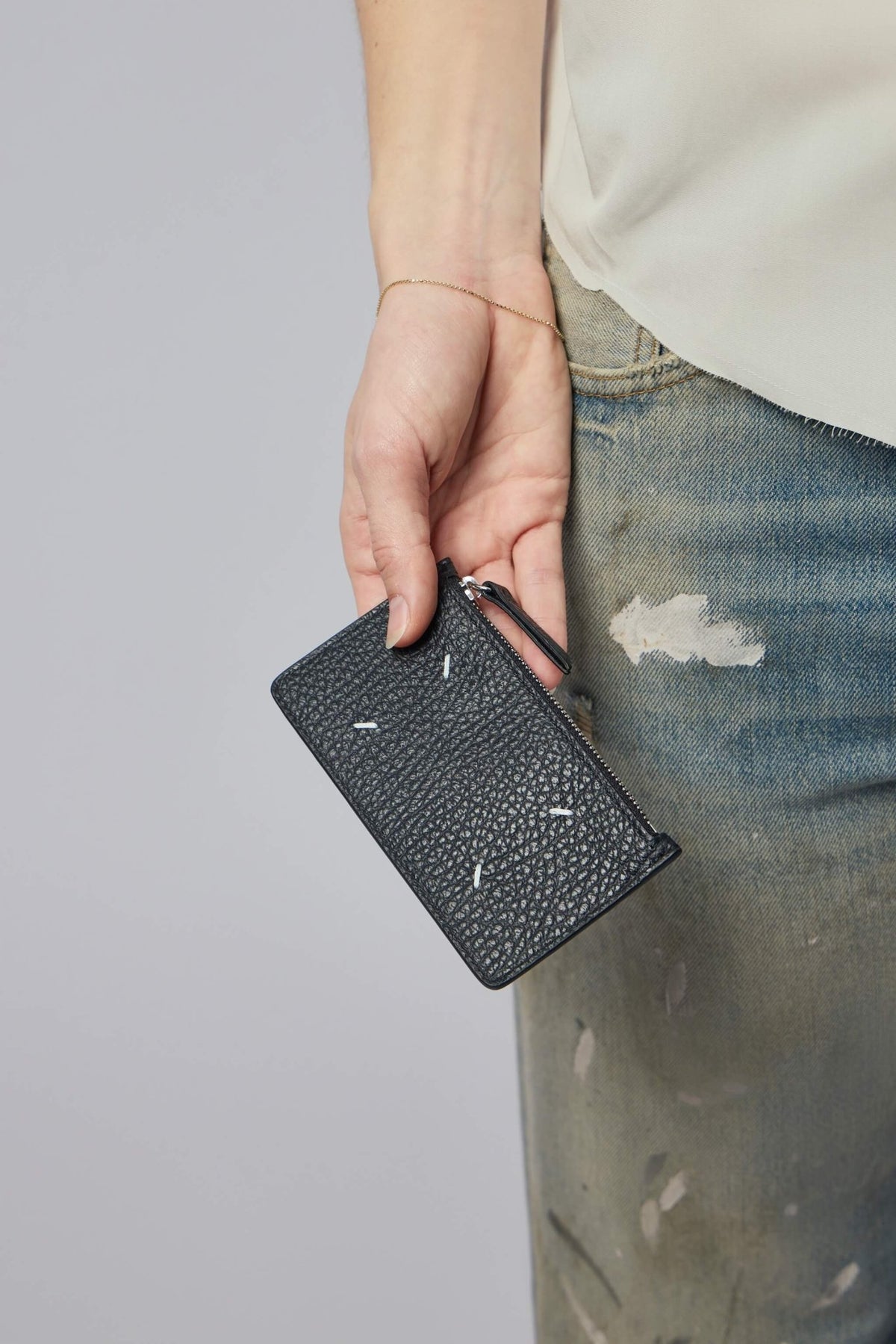 Compact Maison Margiela cardholder displaying minimalist rectangular design