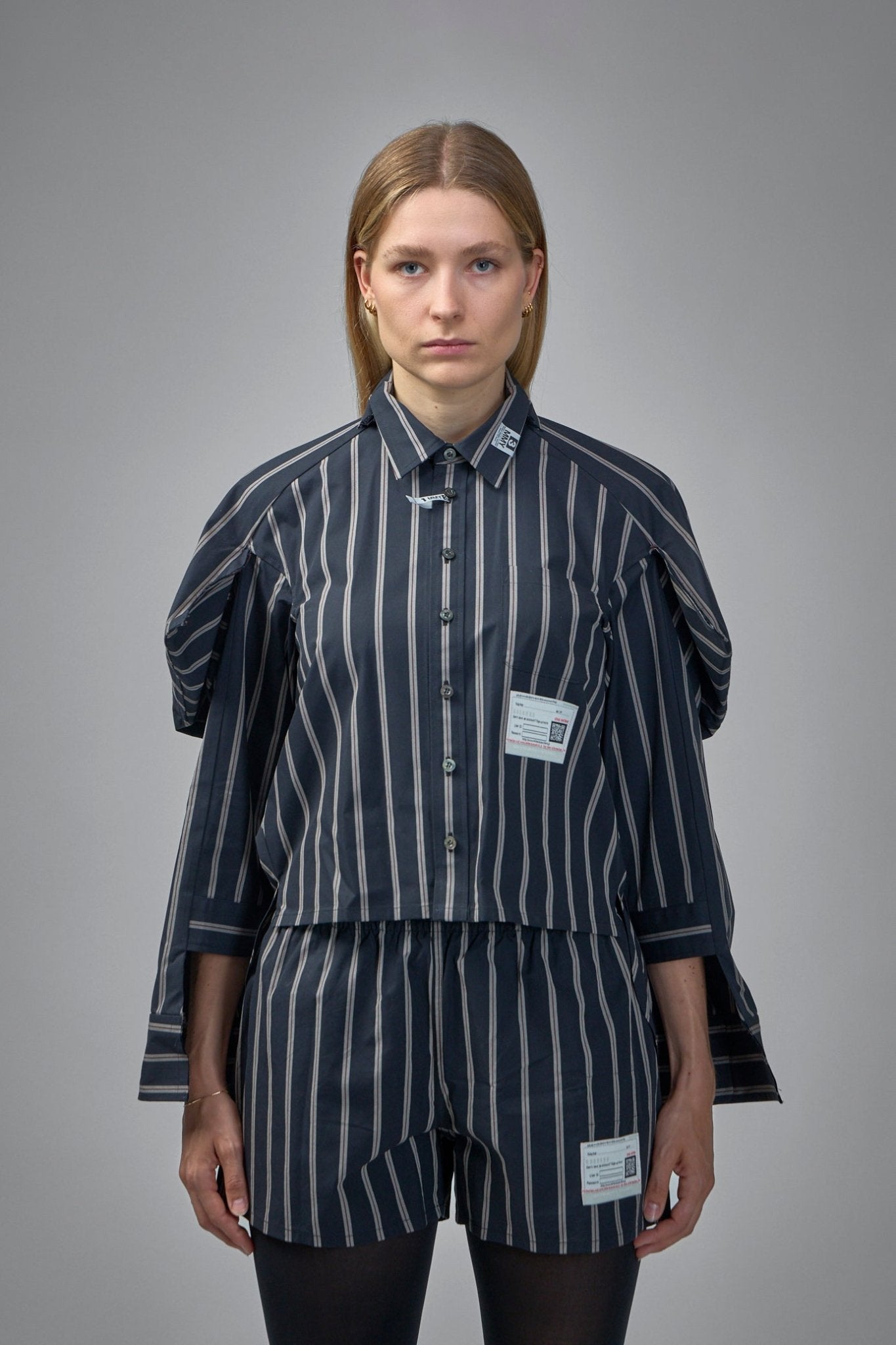Maison Mihara Yasuhiro - Asymmetric Stripe Shirt - LABELS