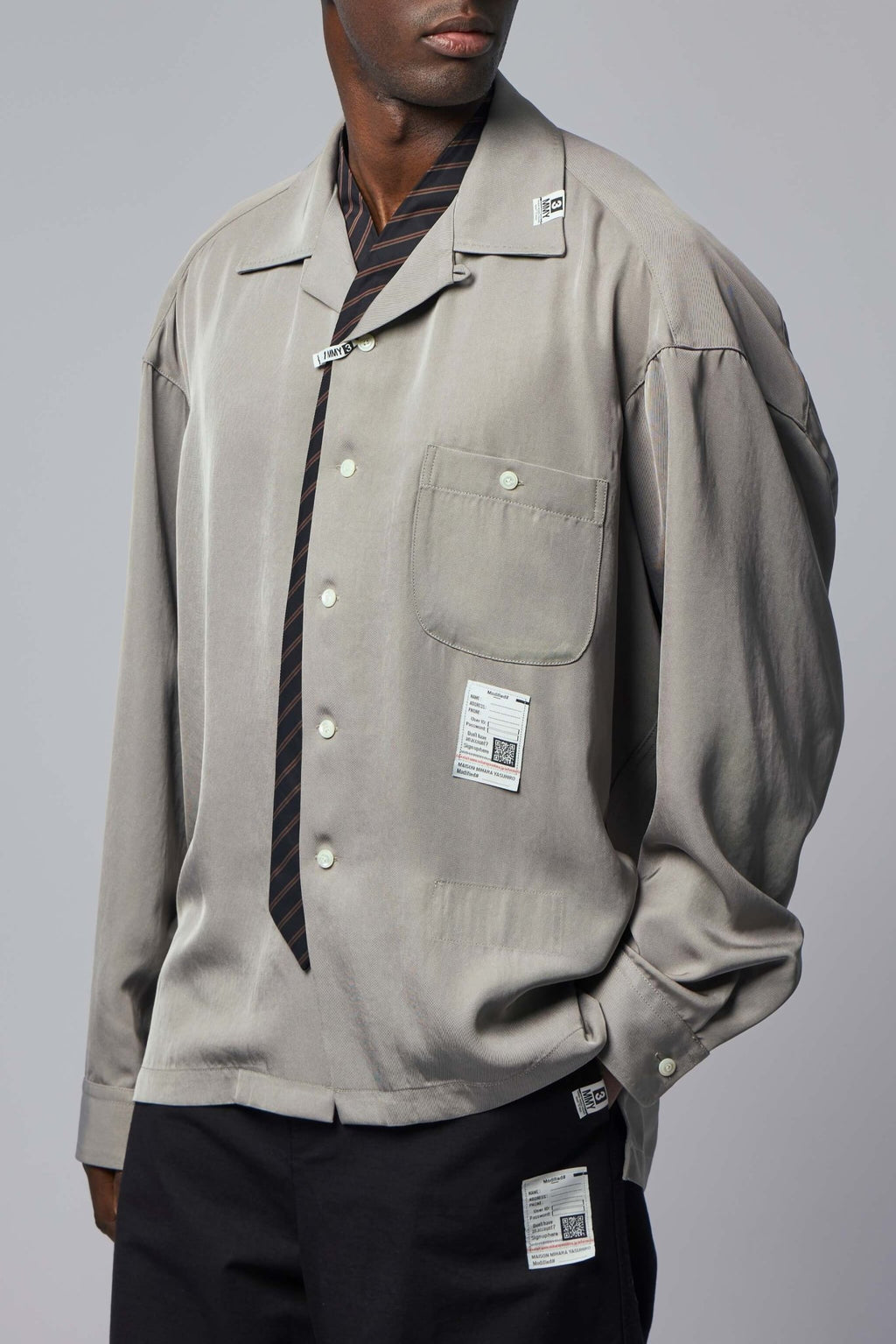 Maison Mihara Yasuhiro - Attaced Tie L/s Shirts - LABELS