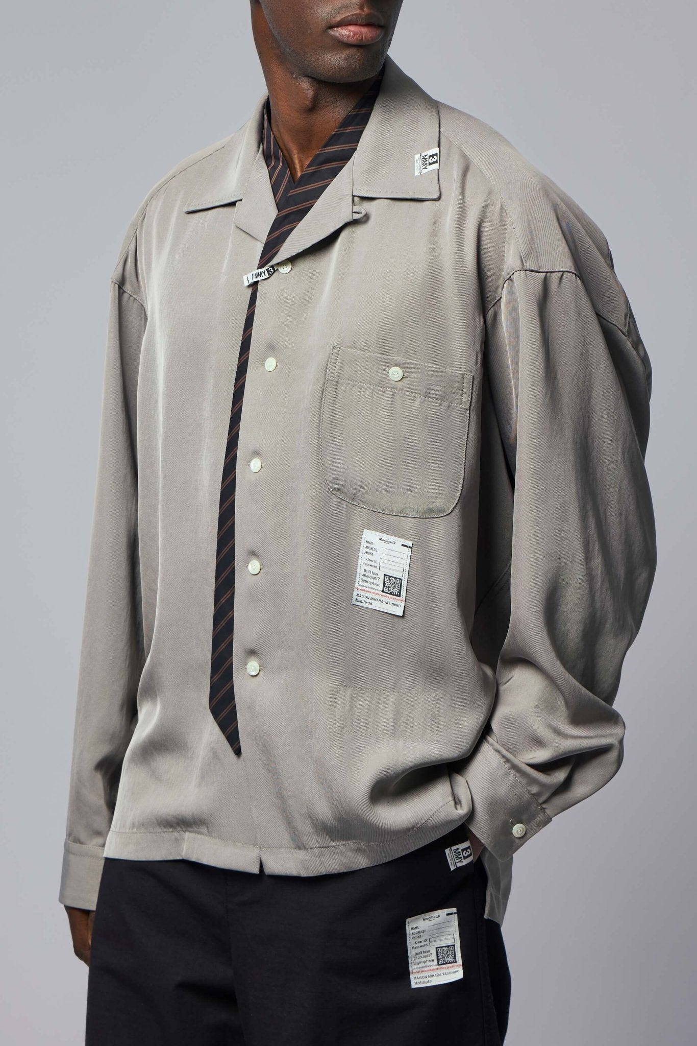 Maison Mihara Yasuhiro - Attaced Tie L/s Shirts - LABELS