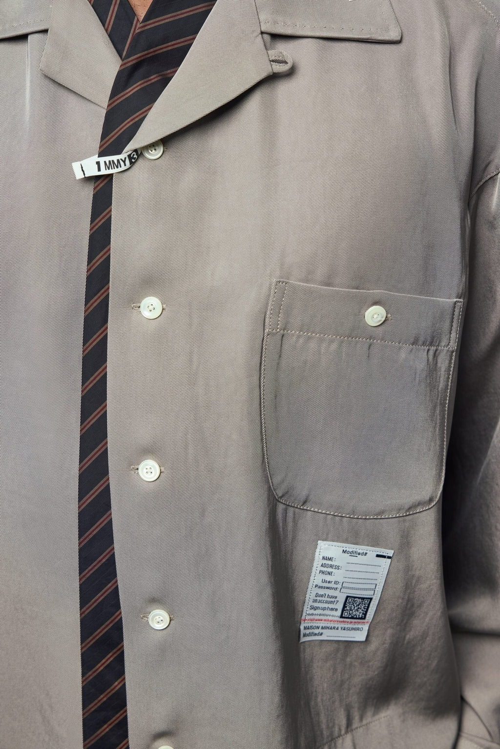 Maison Mihara Yasuhiro - Attaced Tie L/s Shirts - LABELS