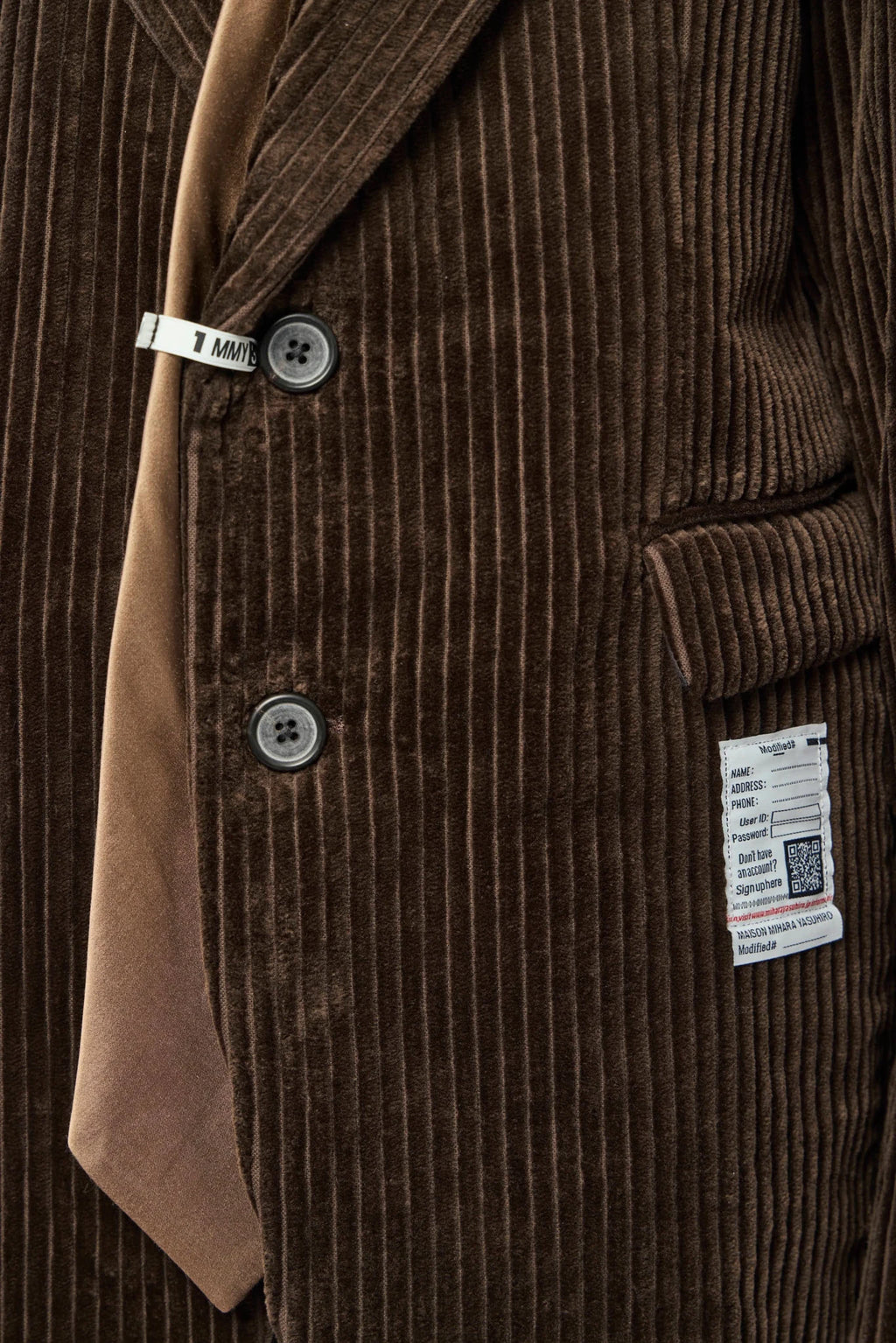Maison Mihara Yasuhiro - Attached Tie Corduroy Jacket - LABELS