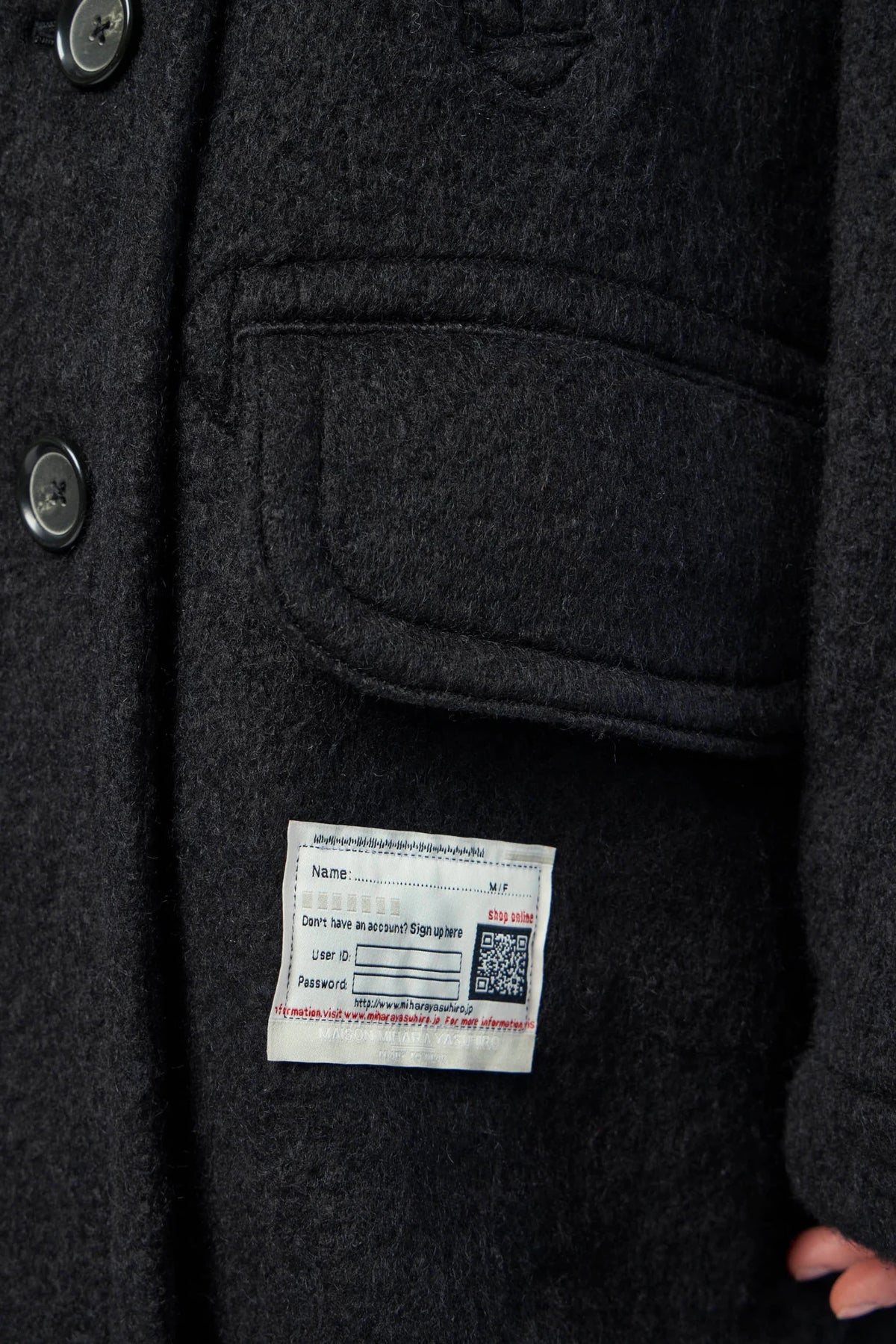 Maison Mihara Yasuhiro - Detachable Collar Shaggy Coat - LABELS