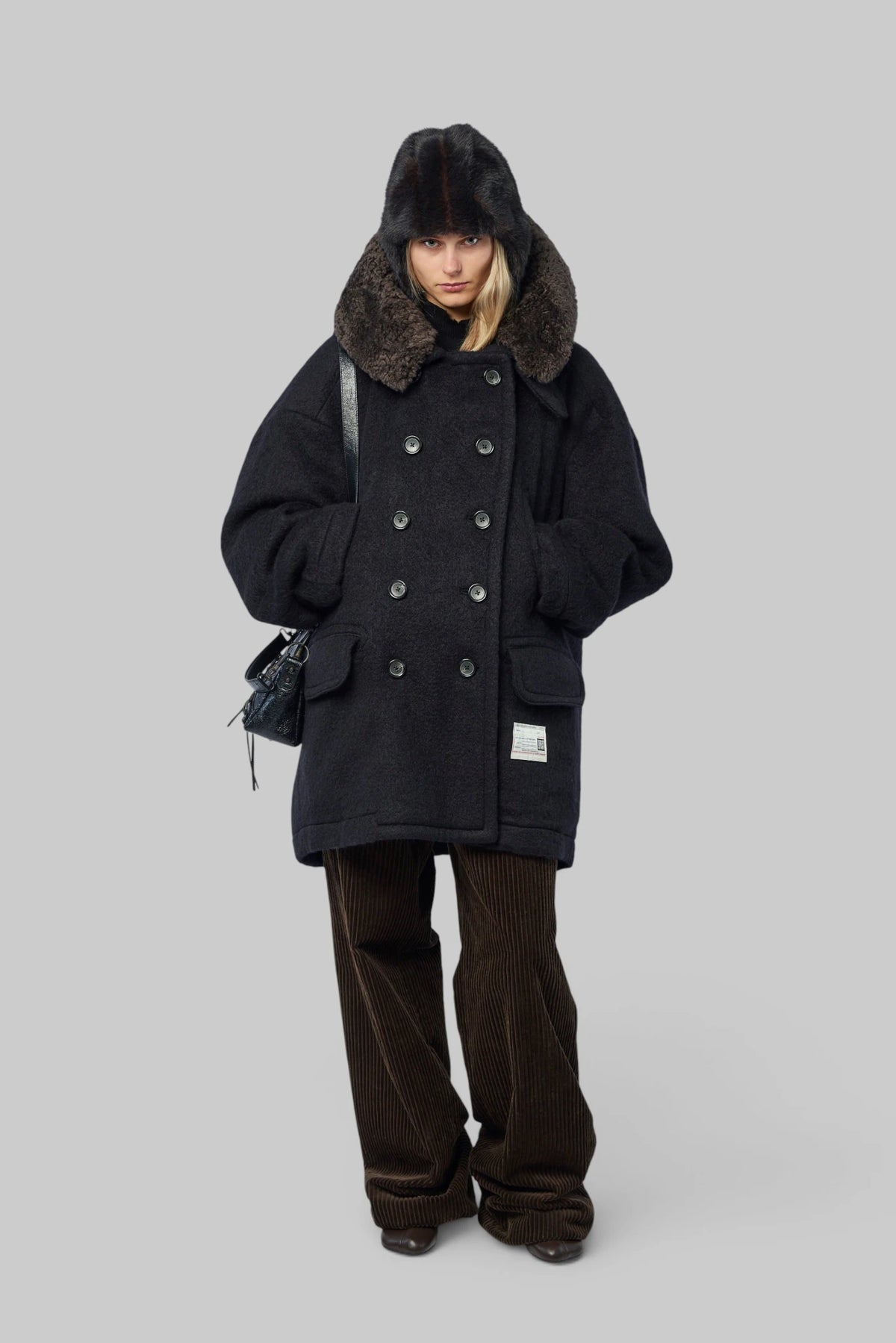 Maison Mihara Yasuhiro - Detachable Collar Shaggy Coat - LABELS