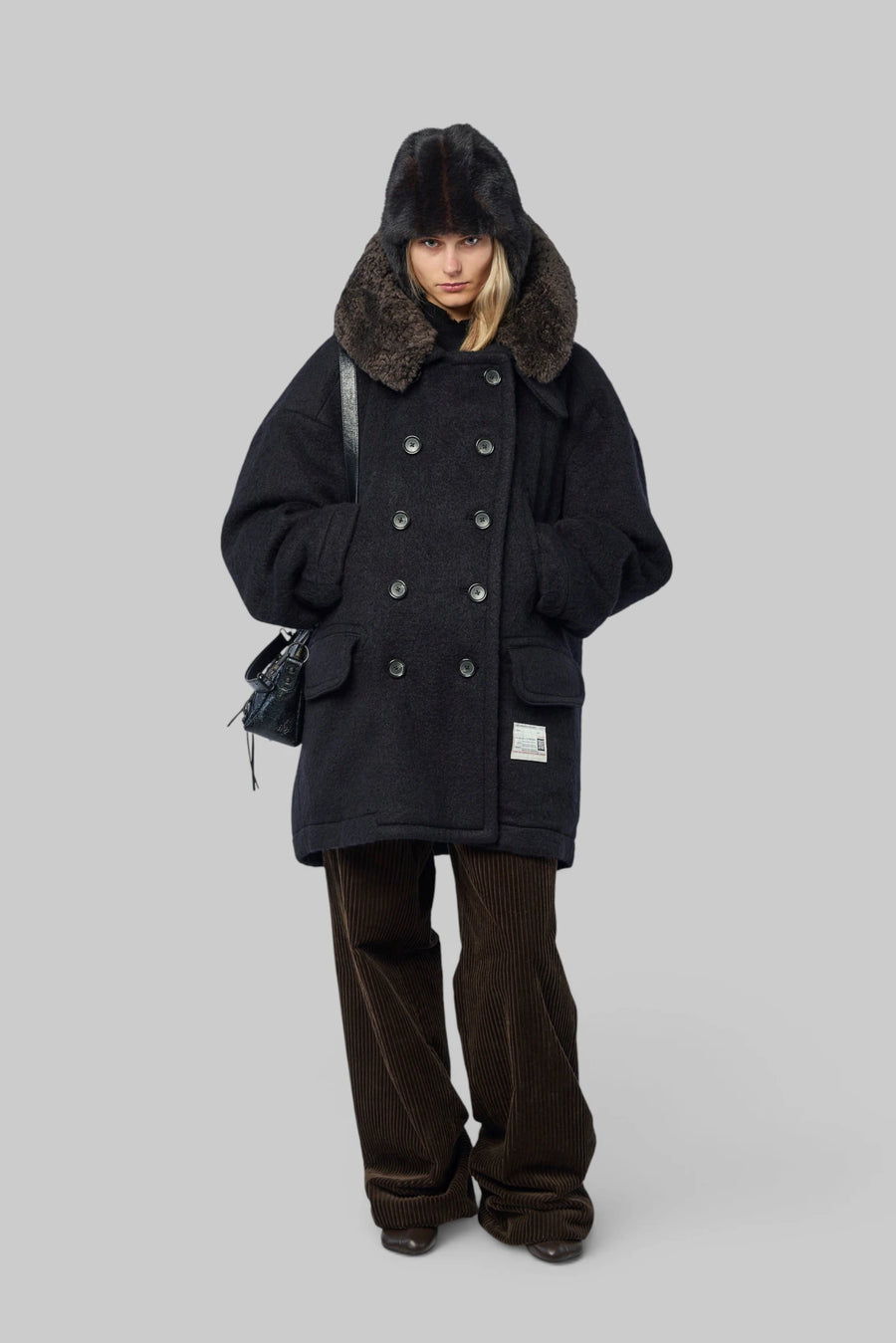 Maison Mihara Yasuhiro - Detachable Collar Shaggy Coat - LABELS
