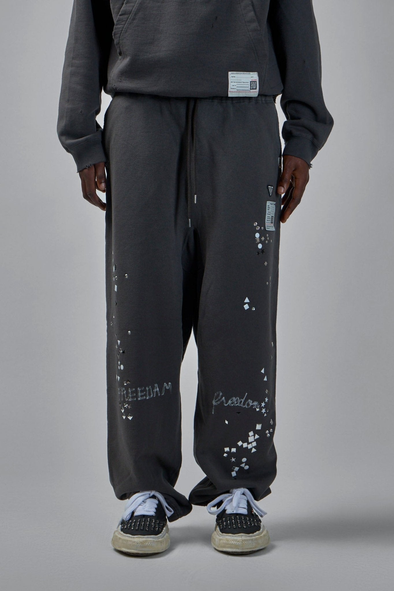 Maison Mihara Yasuhiro - Embellished Distressed Sweat Pants - LABELS