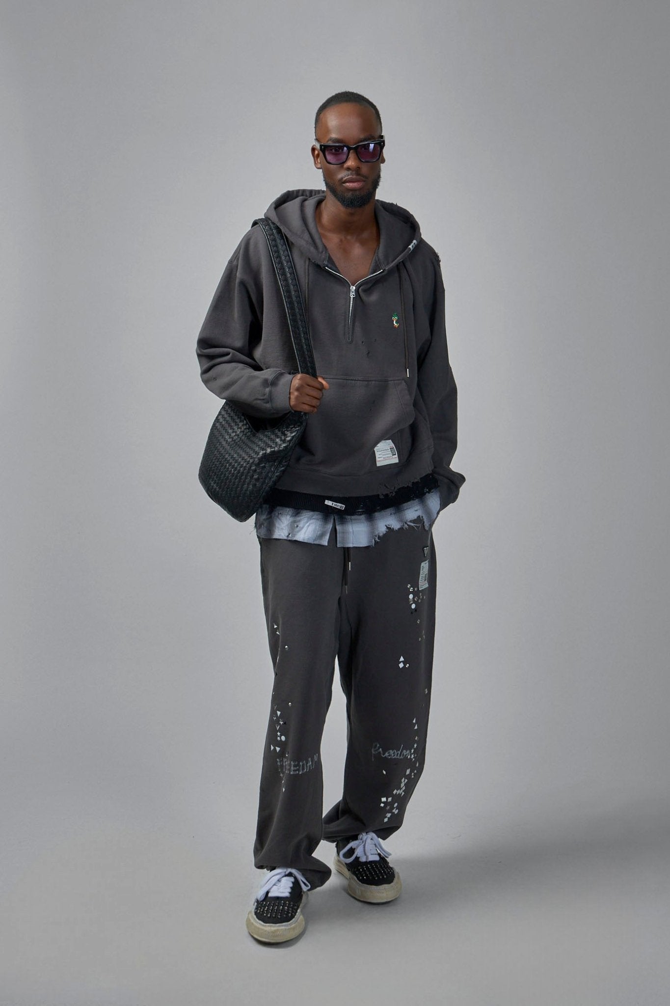 Maison Mihara Yasuhiro - Embellished Distressed Sweat Pants - LABELS