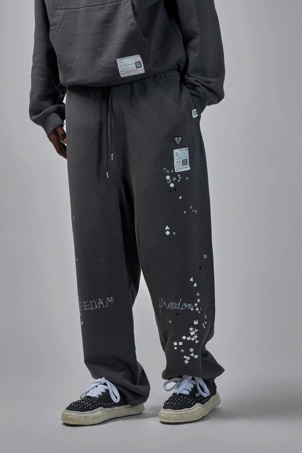 Maison Mihara Yasuhiro - Embellished Distressed Sweat Pants - LABELS