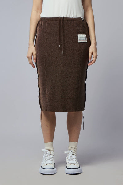 Inside-out Glitter Knit Skirt