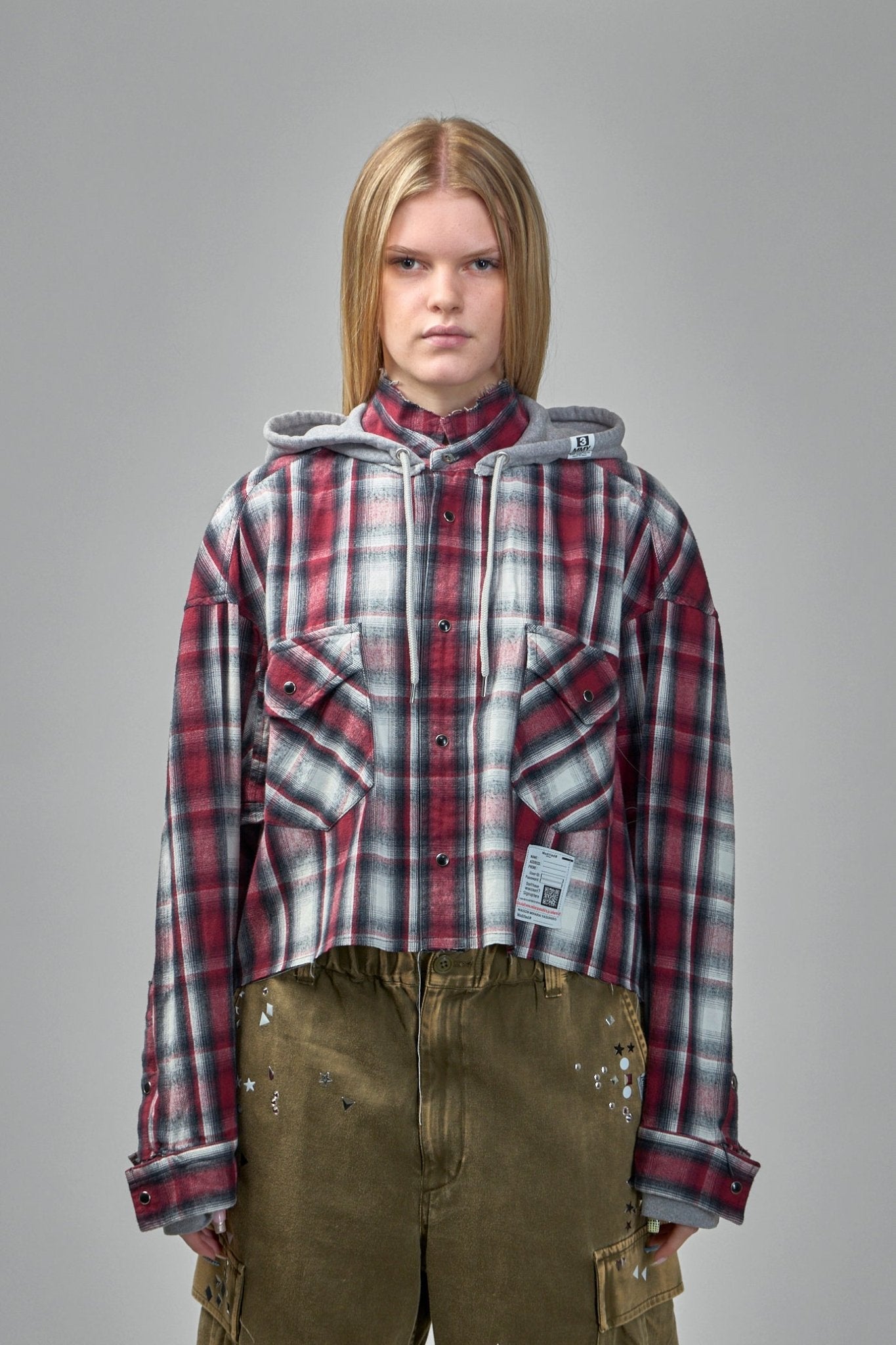 Maison Mihara Yasuhiro - Hoodie Combine Checkered Shirt - LABELS