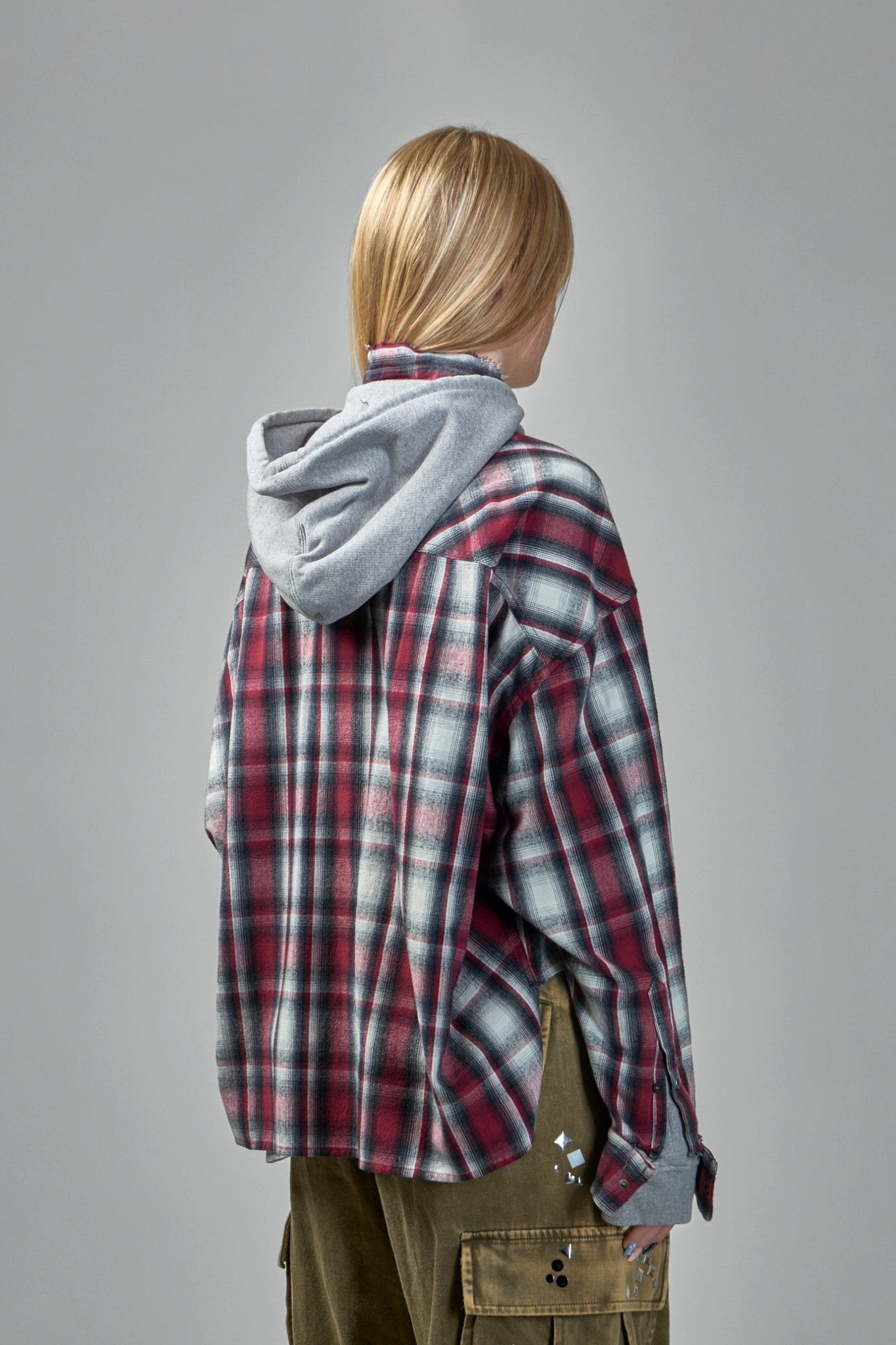 Maison Mihara Yasuhiro - Hoodie Combine Checkered Shirt - LABELS