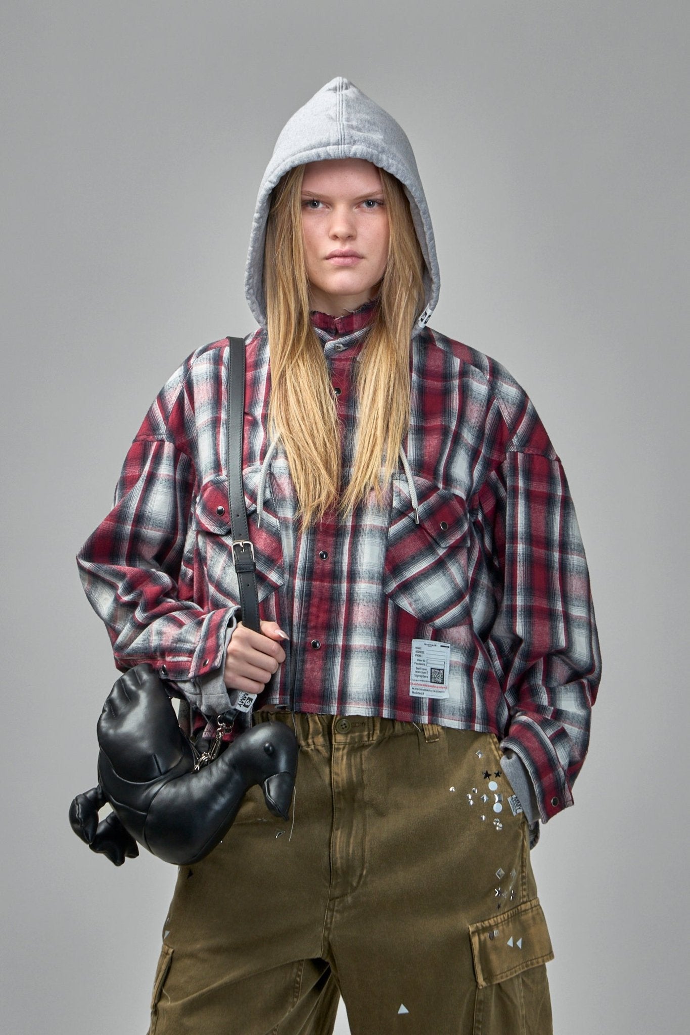 Maison Mihara Yasuhiro - Hoodie Combine Checkered Shirt - LABELS