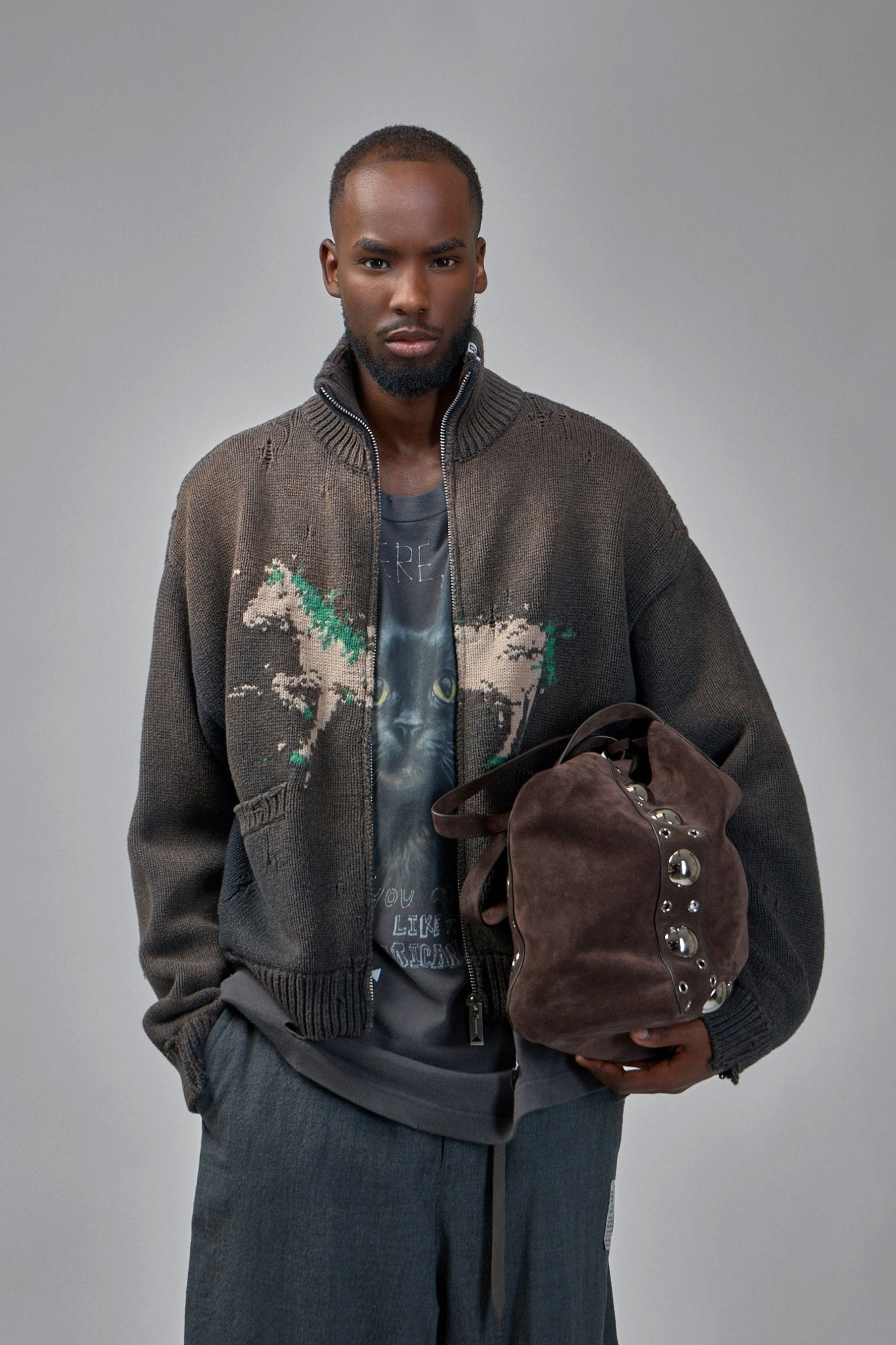 Maison Mihara Yasuhiro Horse Jacquard Knit Cardigan - LABELS