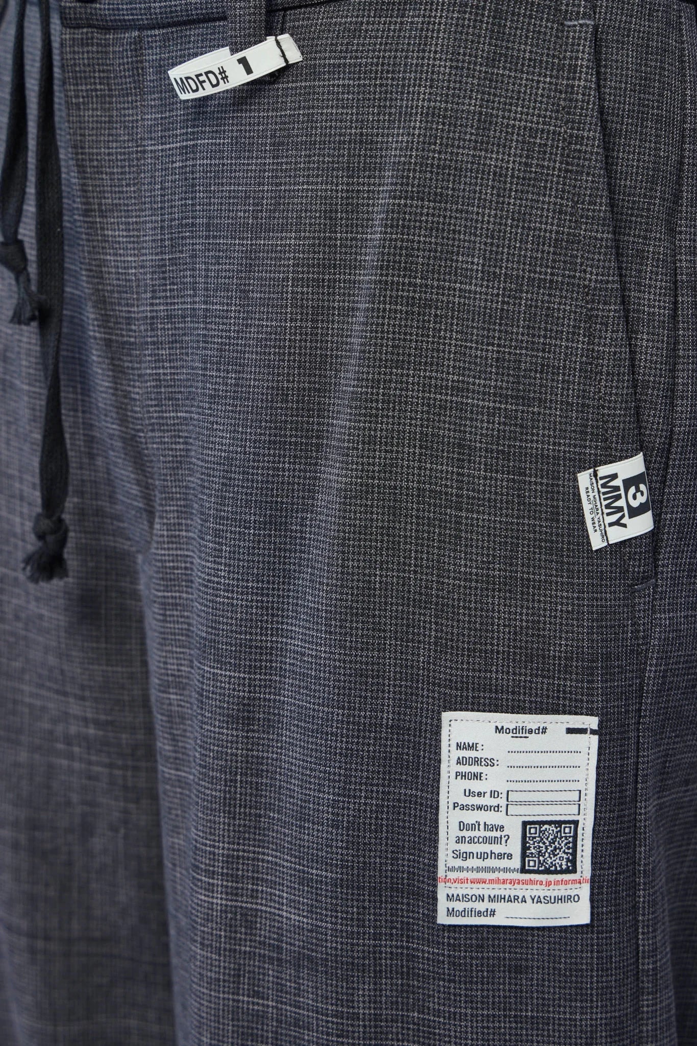 Maison Mihara Yasuhiro - Layered Hem Houndstooth Pants - LABELS