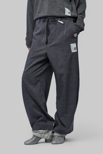 Layered Hem Houndstooth Pants
