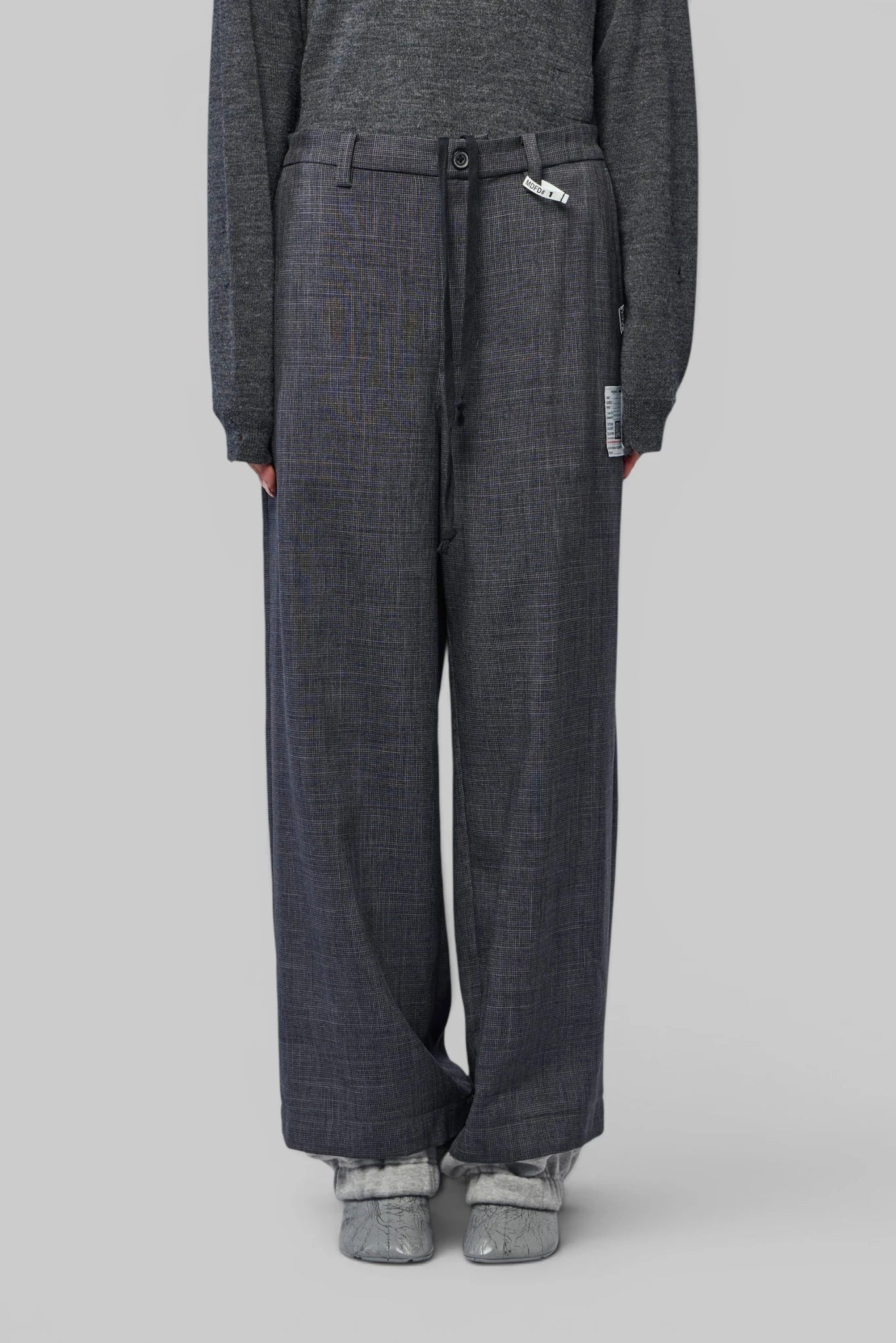 Maison Mihara Yasuhiro - Layered Hem Houndstooth Pants - LABELS