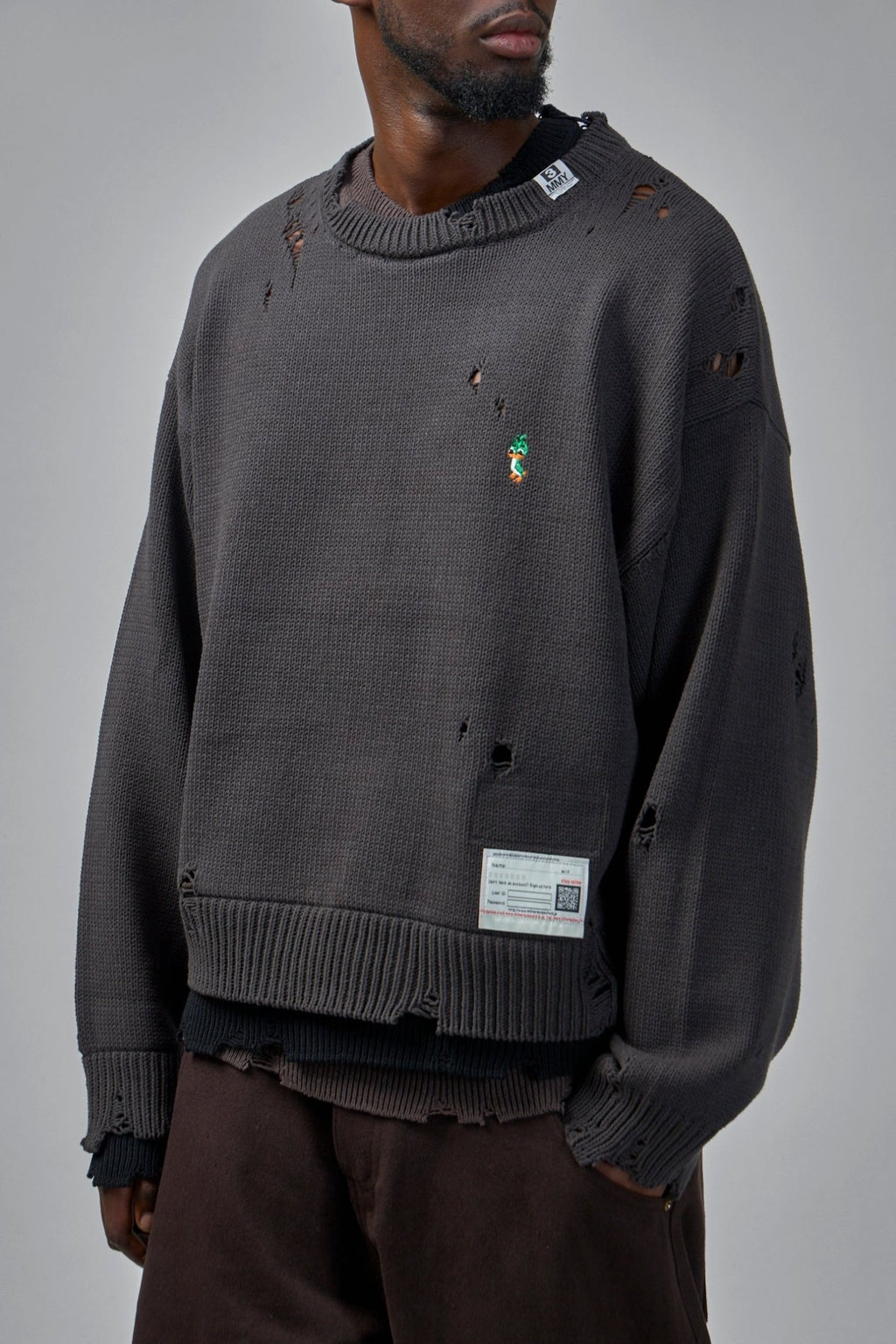 Maison Mihara Yasuhiro - Layered Knit Pullover in Black - LABELS