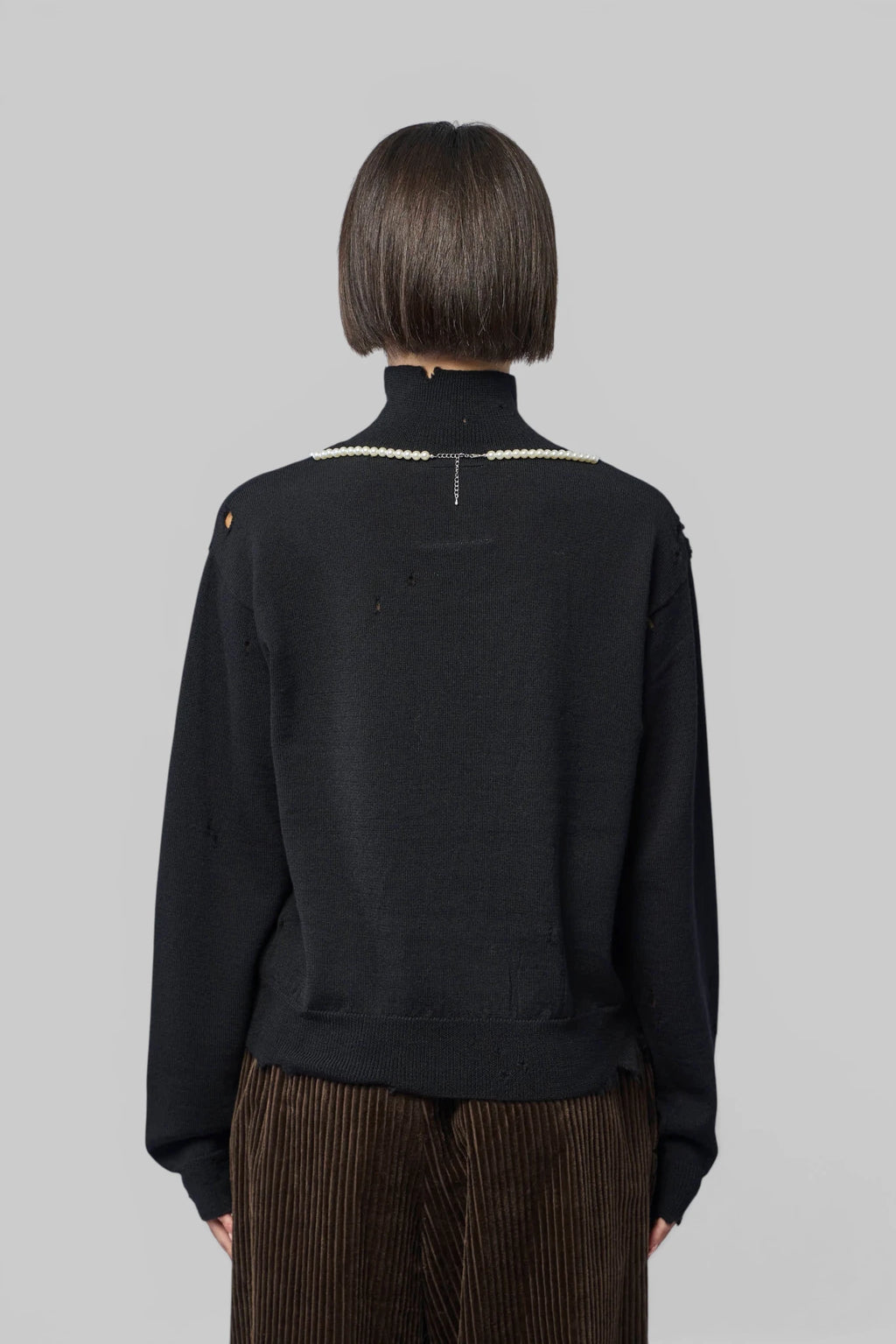 Maison Mihara Yasuhiro - Pearl Distressed Knit LS Pullover - LABELS