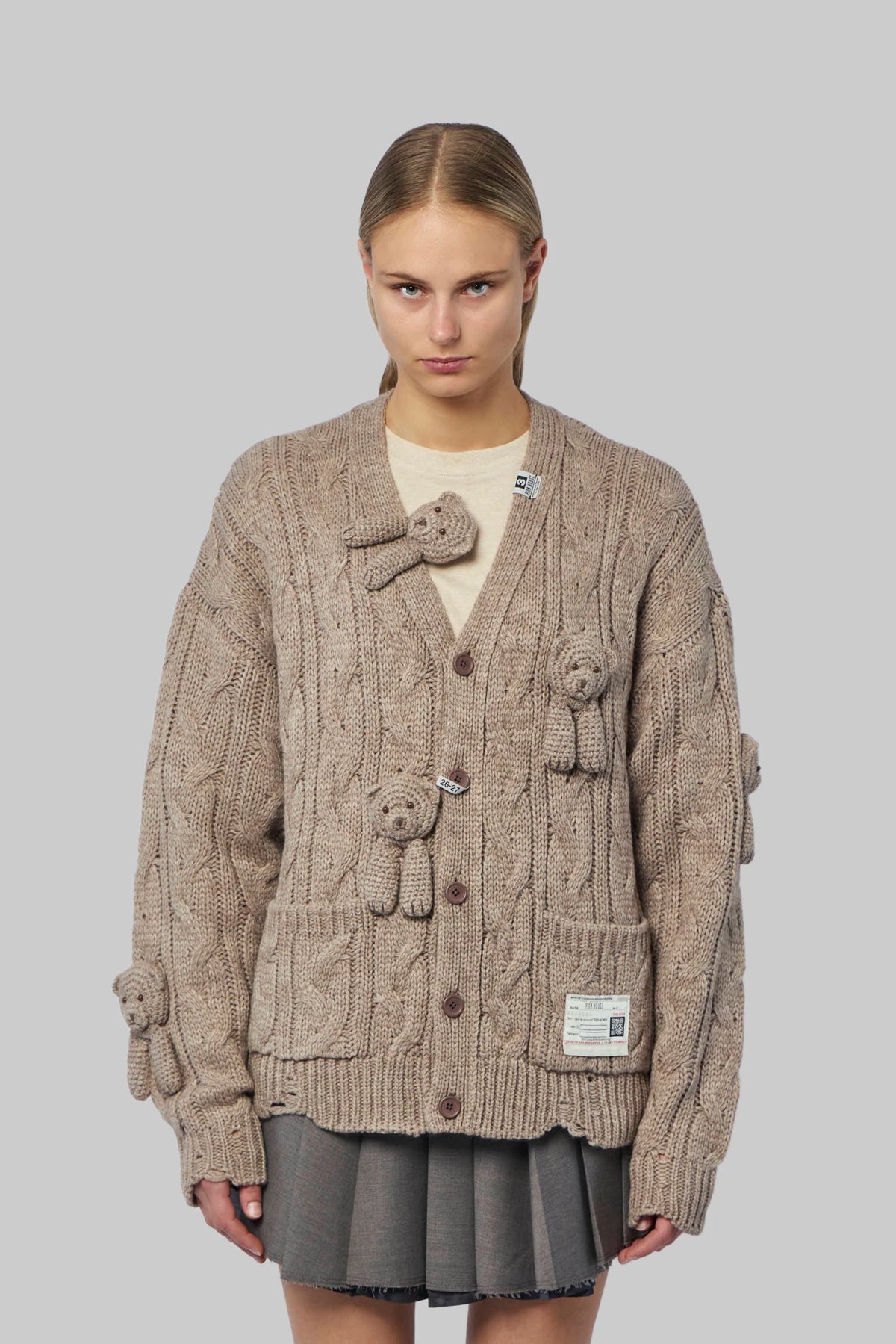 Maison Mihara Yasuhiro - Pink House Bears Knit Cardigan - LABELS
