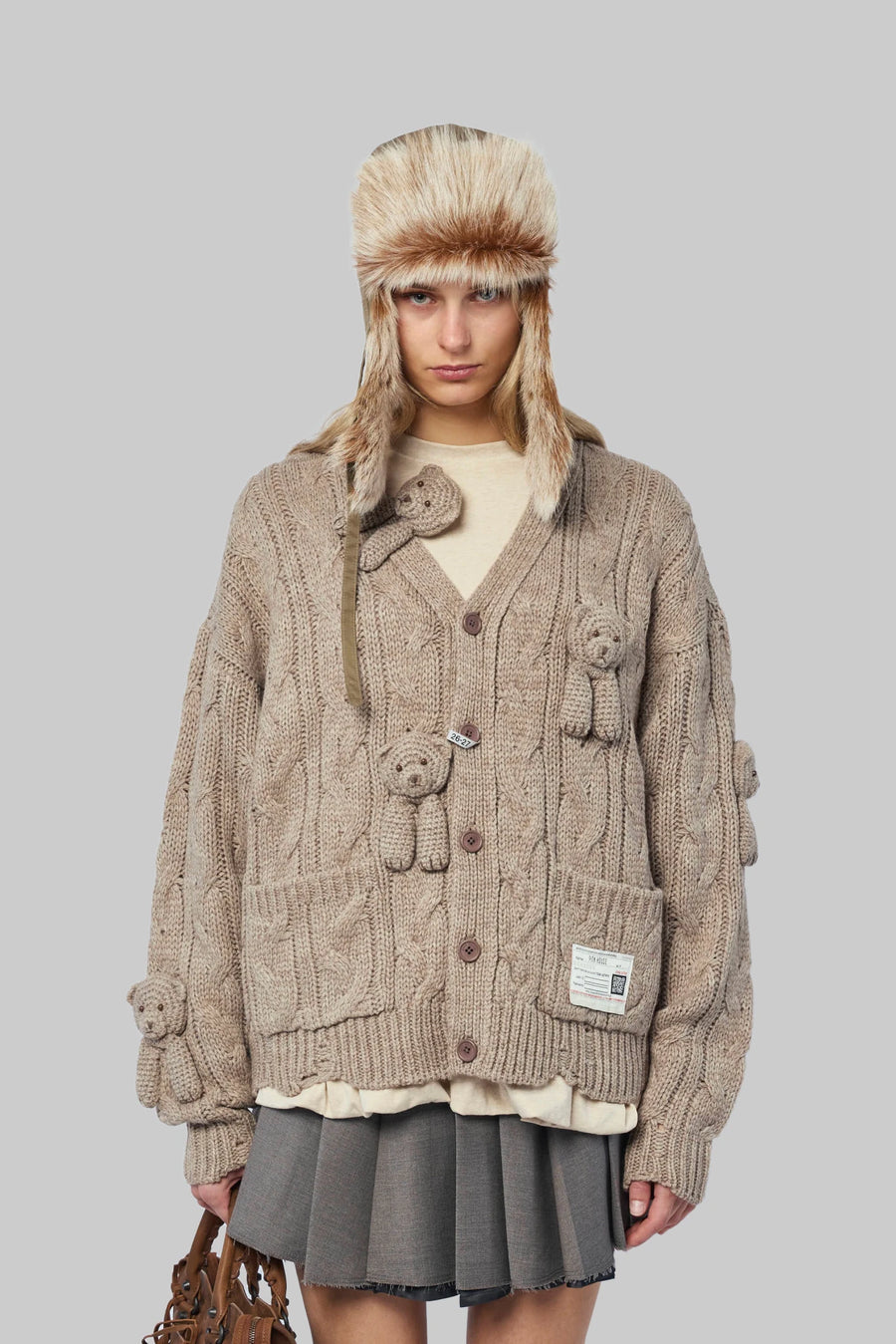 Maison Mihara Yasuhiro - Pink House Bears Knit Cardigan - LABELS