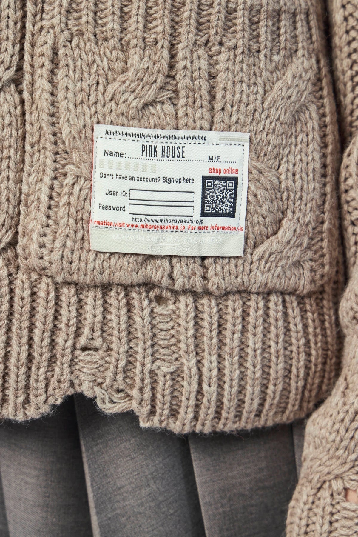 Maison Mihara Yasuhiro - Pink House Bears Knit Cardigan - LABELS
