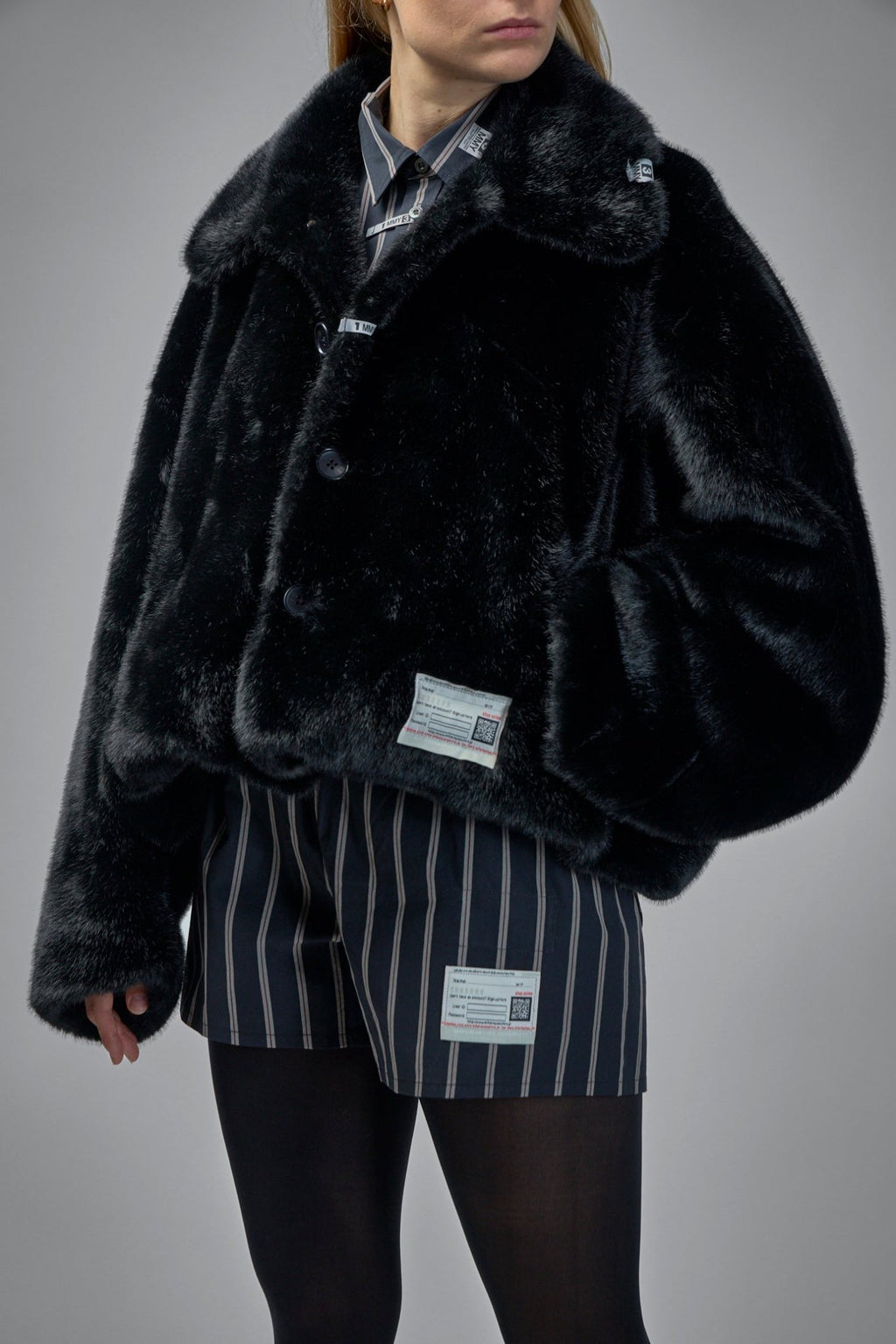 Maison Mihara Yasuhiro - Roll Up Hem Fake Fur Coat - LABELS
