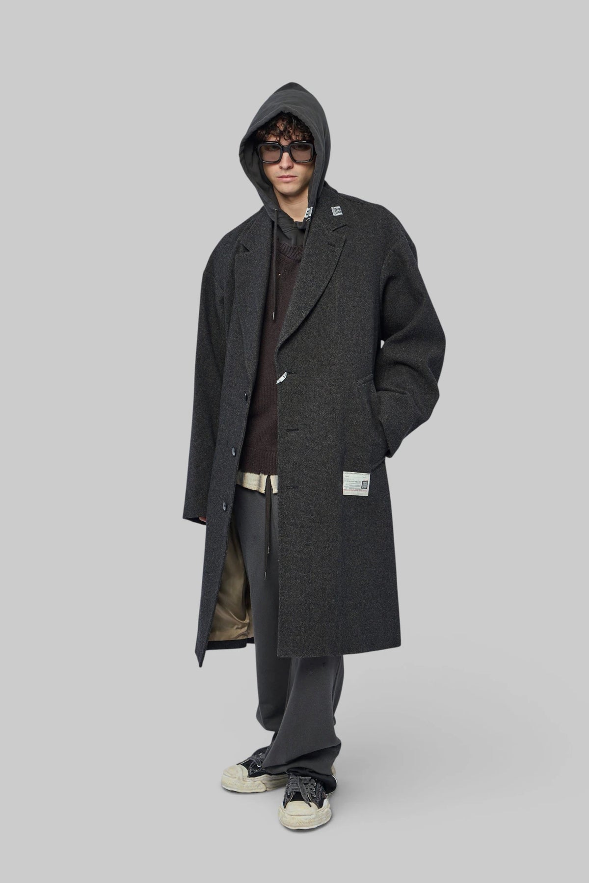 Maison Mihara Yasuhiro - Shifted Shoulder Coat - LABELS