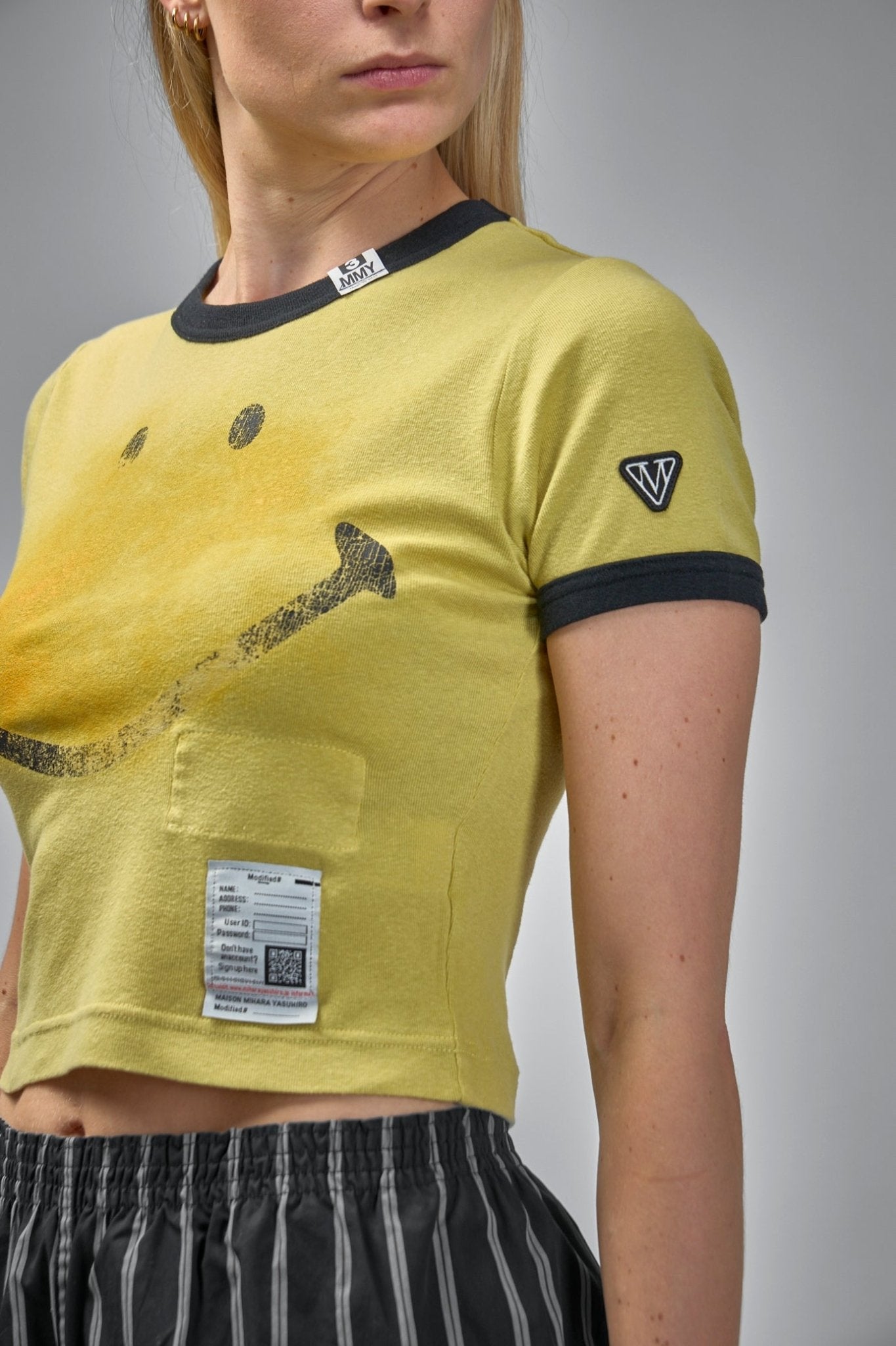 Maison Mihara Yasuhiro - Smily Face Printed Mini Tee - LABELS