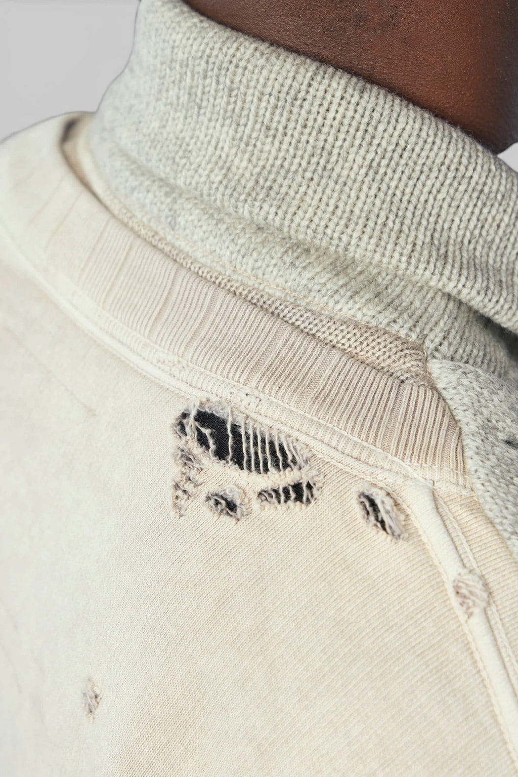 Maison Mihara Yasuhiro - Sweat Pullover Combined Knit Cardigan - LABELS