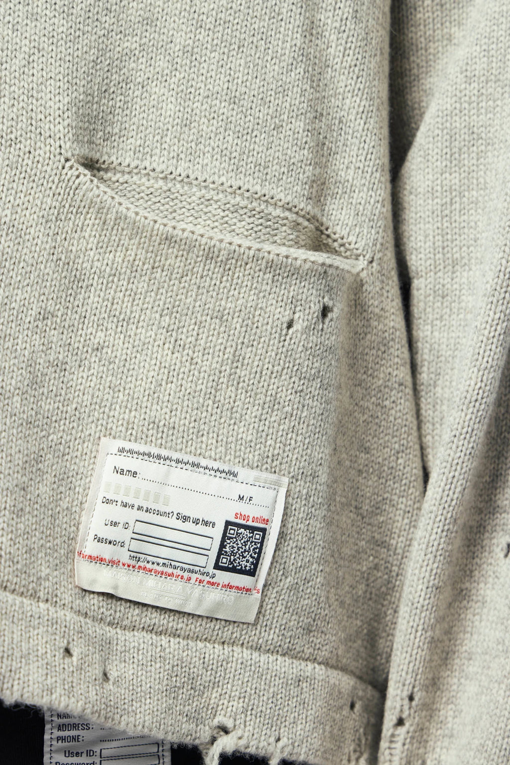 Maison Mihara Yasuhiro - Sweat Pullover Combined Knit Cardigan - LABELS
