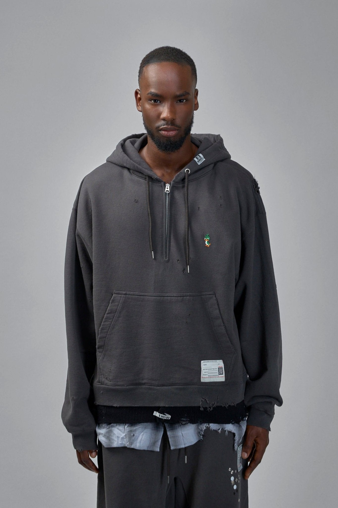 Maison Mihara Yasuhiro Triple Layered Half-Zip Hoodie - LABELS