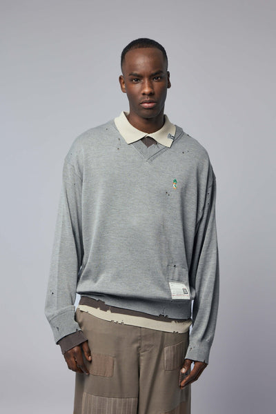 Triple Layered Knit Pullover