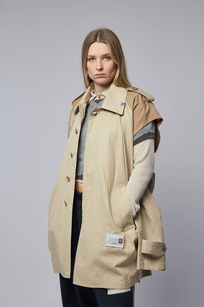 W Sleeve Balmacaan Coat