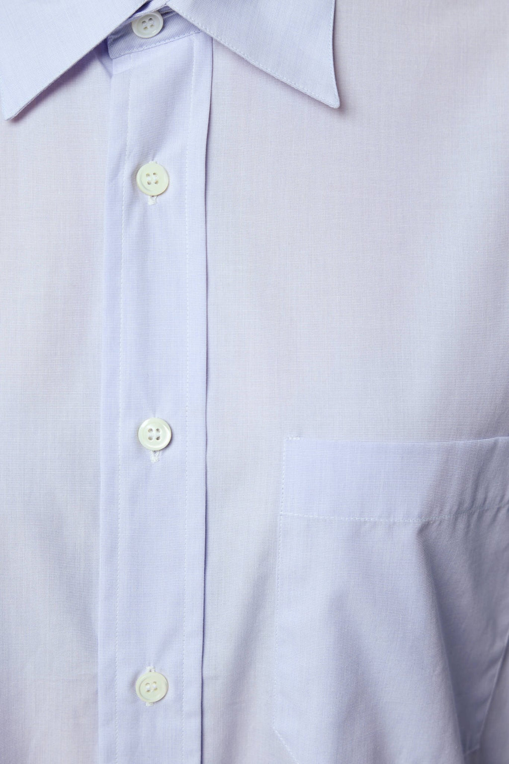 Marina Yee - Oversized Shirt - LABELS — Back view of light purple cotton shirt with straight hem