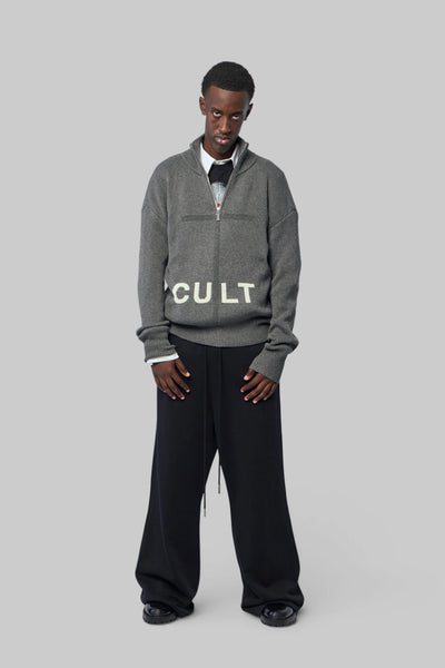 Men Cult Quarterzip Knit
